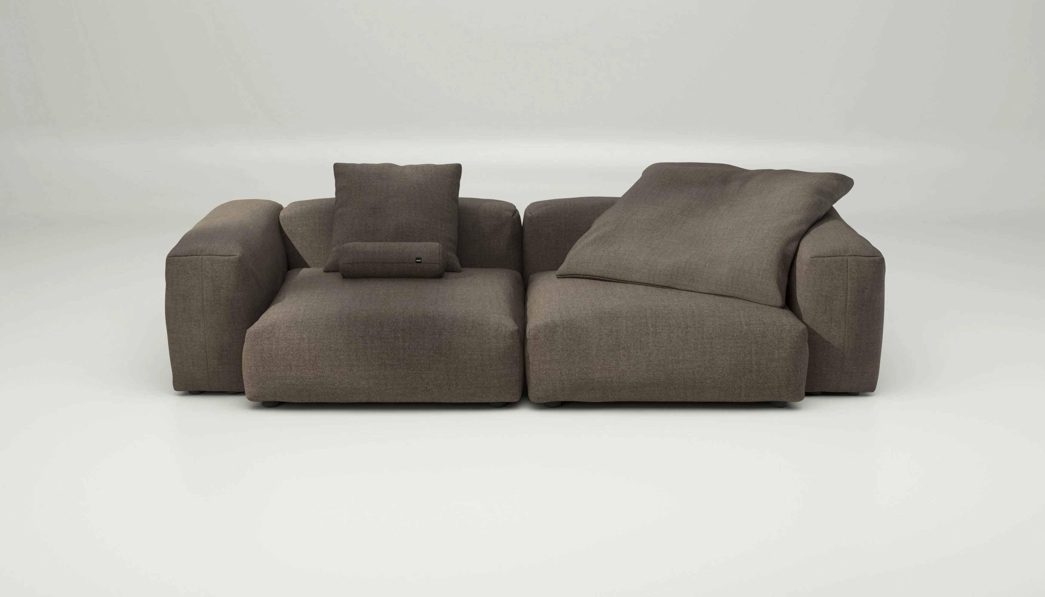 vetsak | Sofa Set 02 Large - Pique - Taupe | Modular Sofa | 3.5 Seater | Big Sofa
