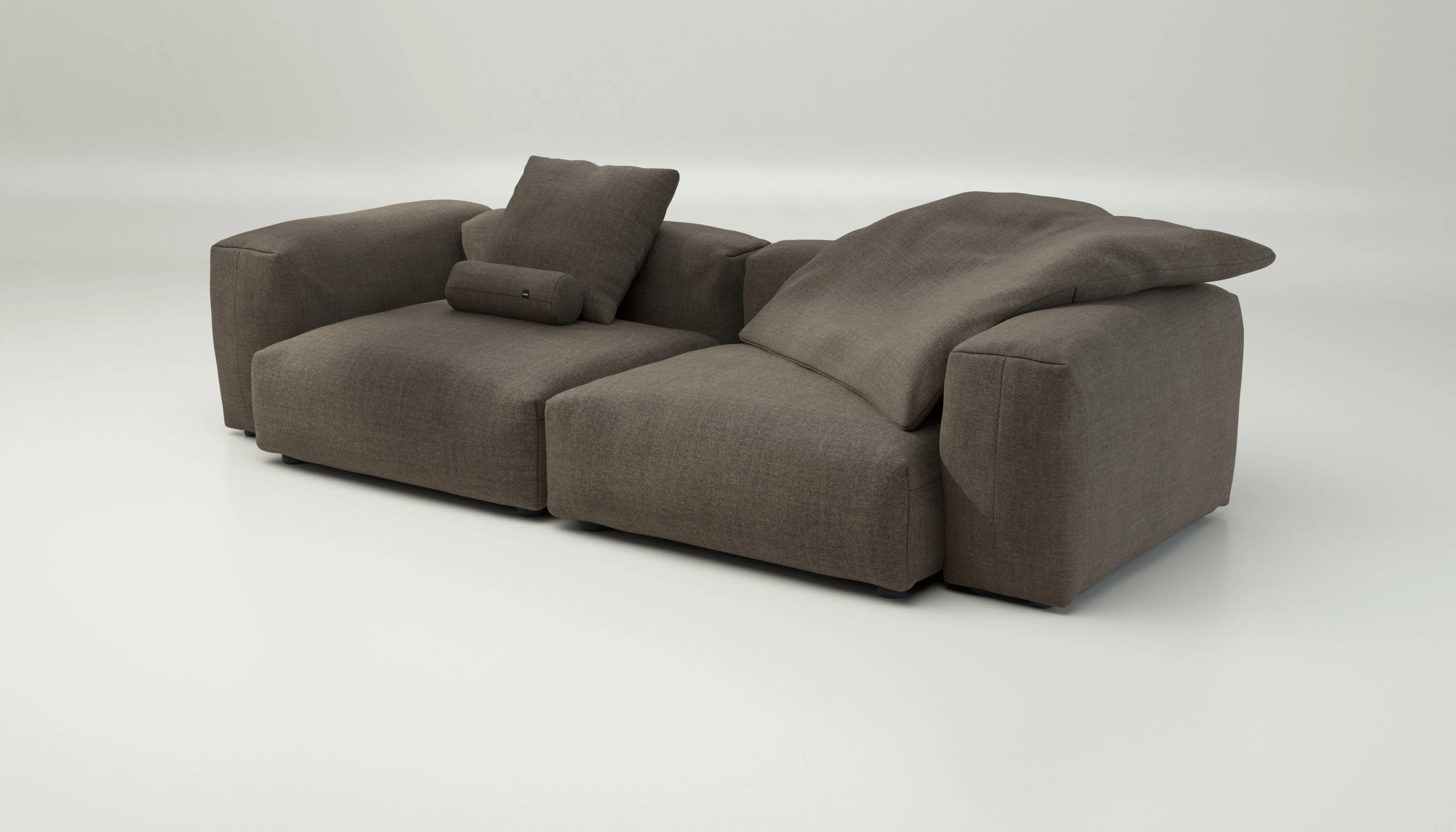 vetsak | Sofa Set 02 Large - Pique - Taupe | Modular Sofa | 3.5 Seater | Big Sofa - Image 3