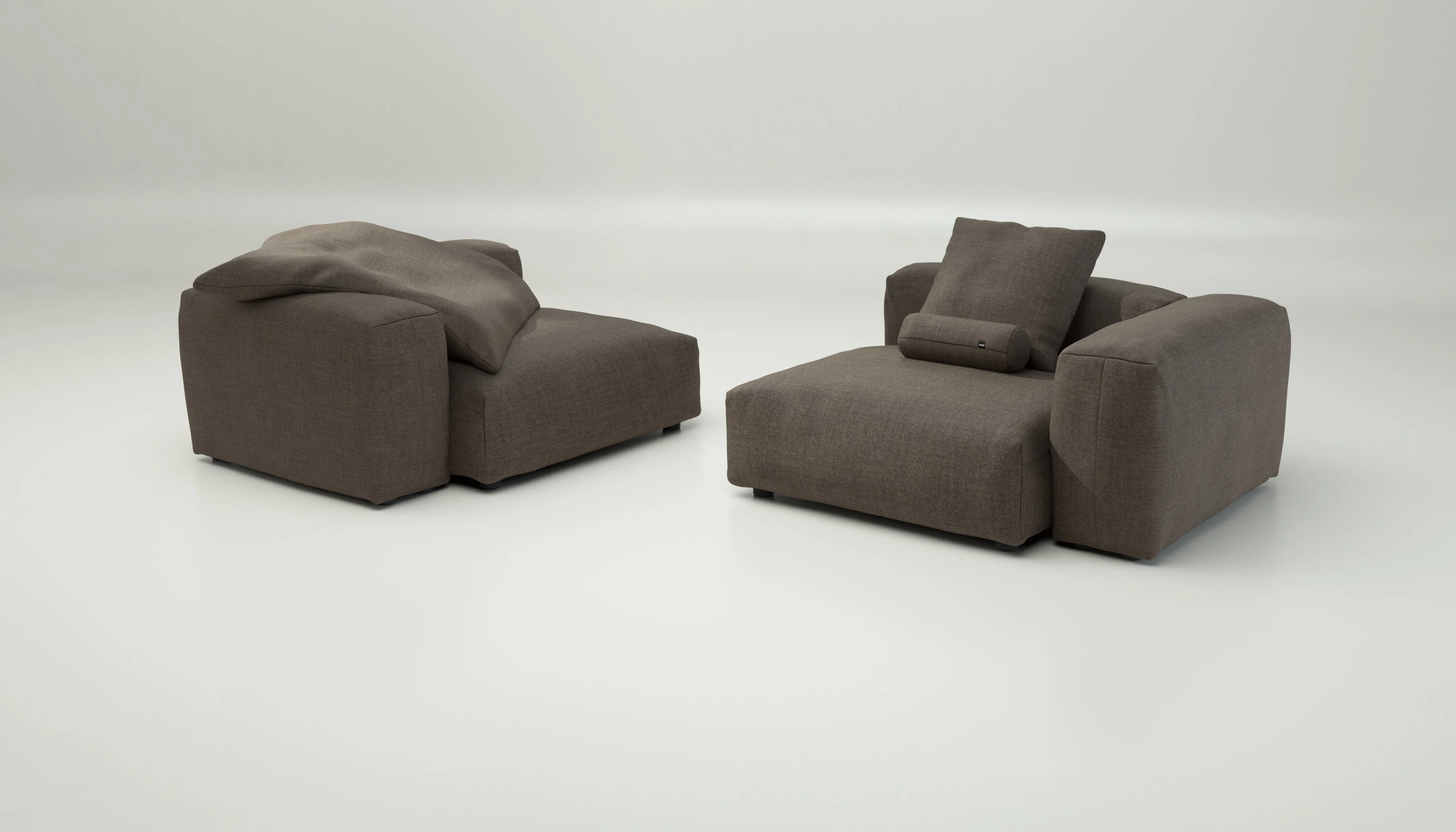 vetsak | Sofa Set 02 Large - Pique - Taupe | Modular Sofa | 3.5 Seater | Big Sofa - Image 4