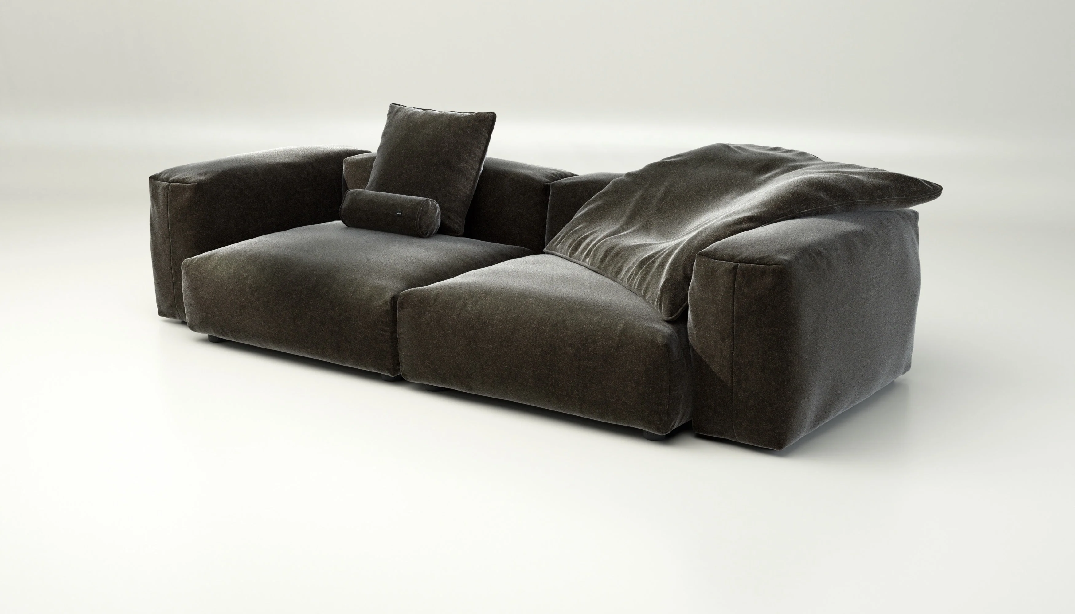 vetsak | Sofa Set 02 Large - Suave - Anthracite | Modular Sofa | 3.5 Seater | Big Sofa - Image 3