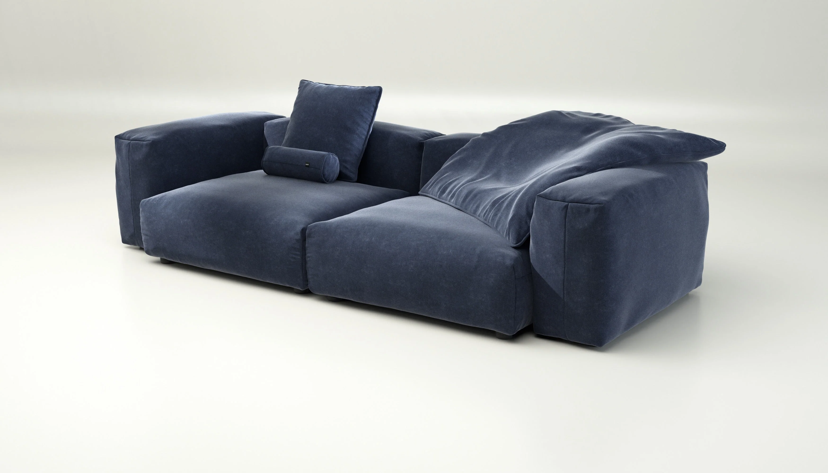 vetsak | Sofa Set 02 Large - Suave - Navy | Modular Sofa | 3.5 Seater | Big Sofa - Image 3