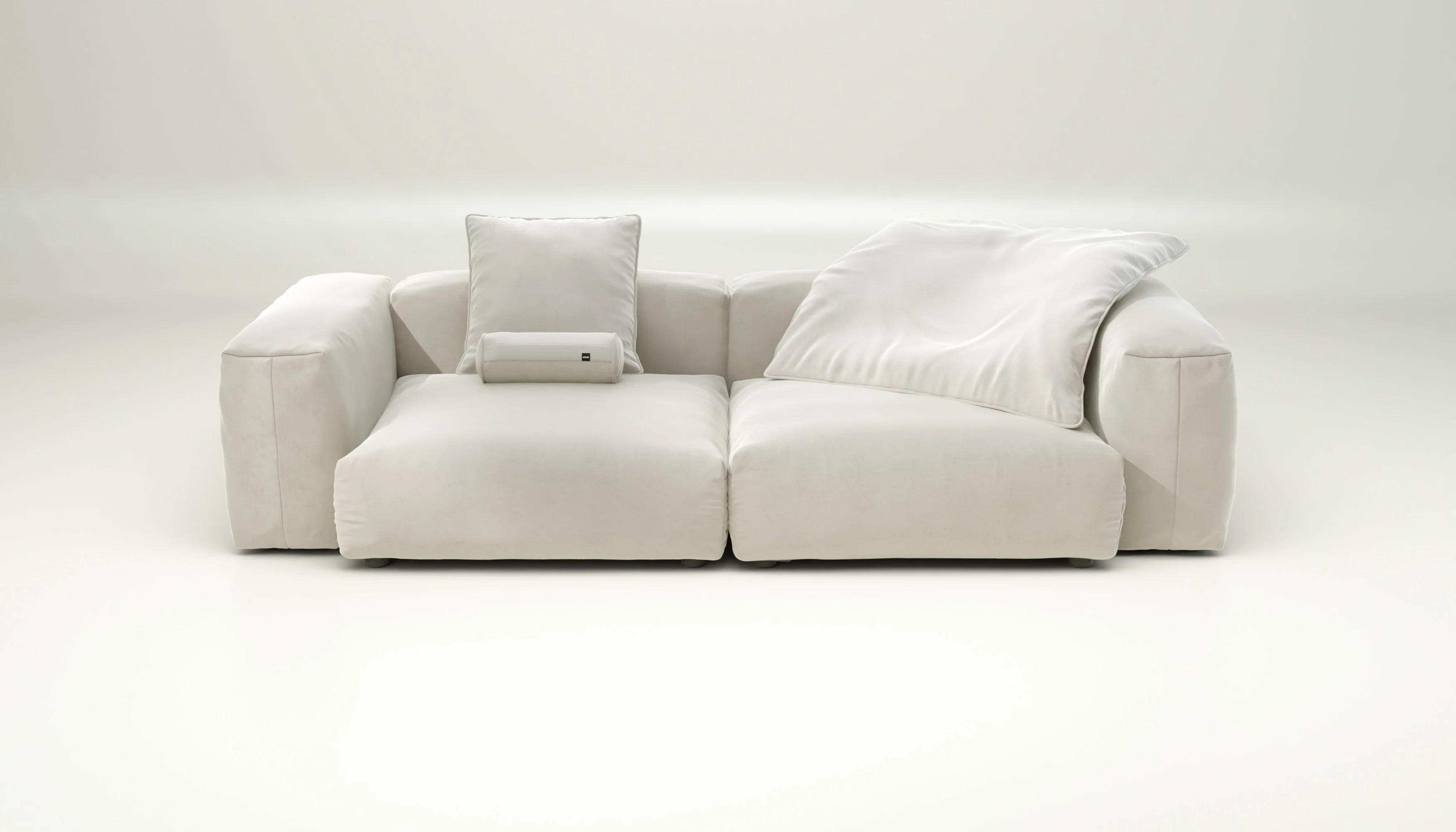 vetsak | Sofa Set 02 Large - Suave - Pearl | Modular Sofa | 3.5 Seater | Big Sofa