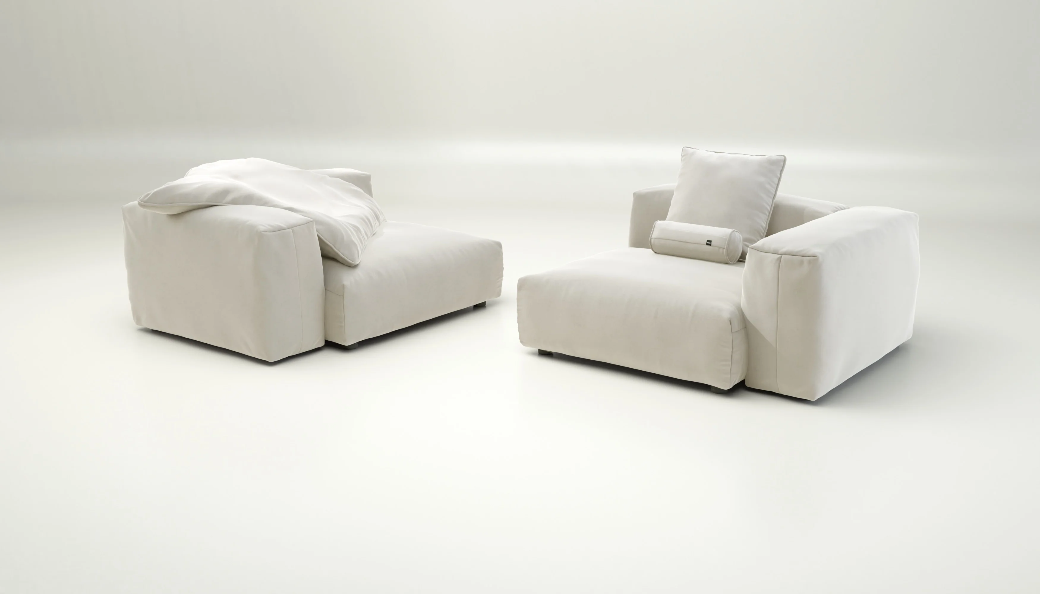 vetsak | Sofa Set 02 Large - Suave - Pearl | Modular Sofa | 3.5 Seater | Big Sofa - Image 4