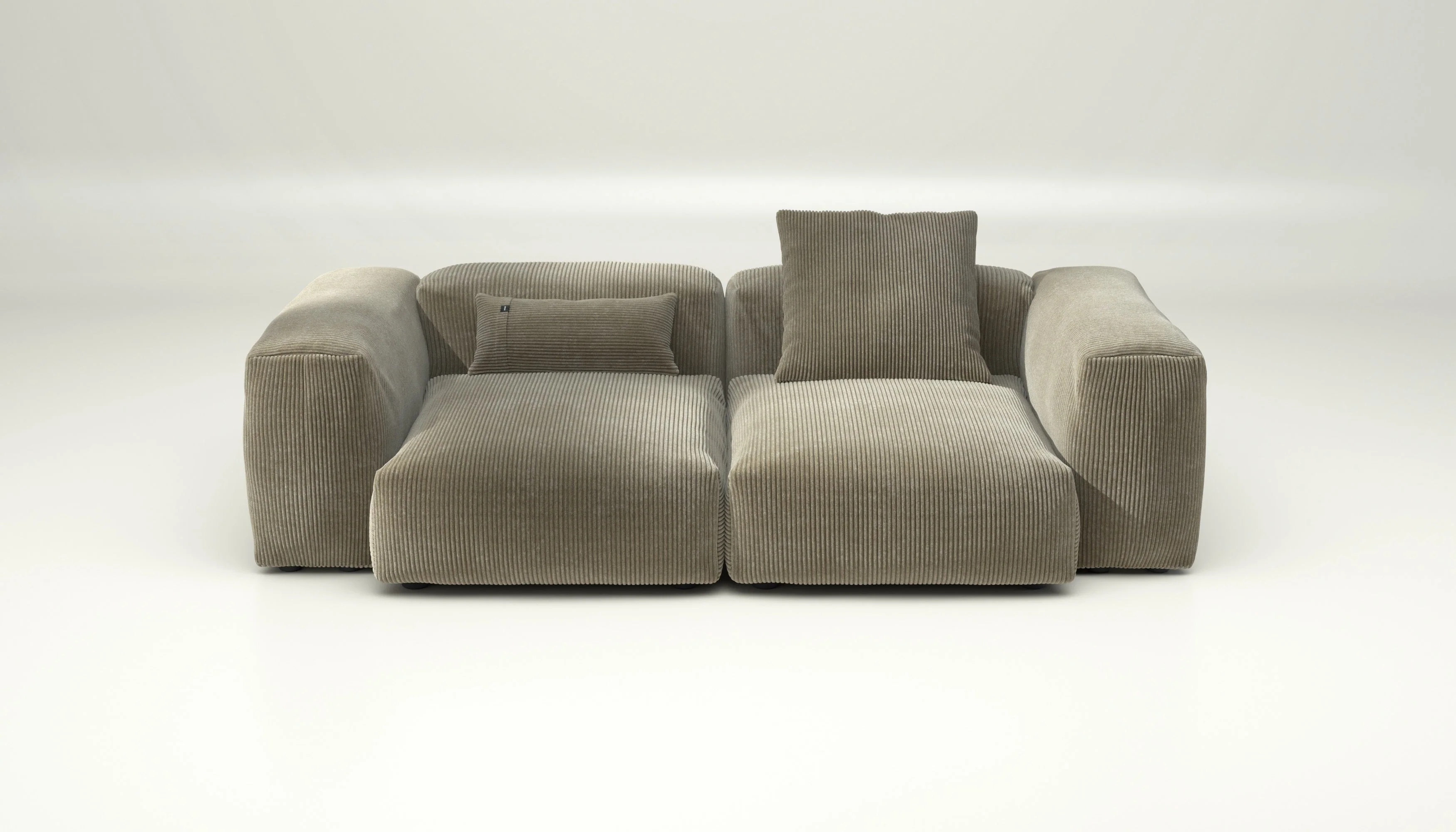 vetsak | Sofa Set 02 Medium - Cord Velour - Khaki | Modulaire Sofa | 2.5 Zits | Big Sofa