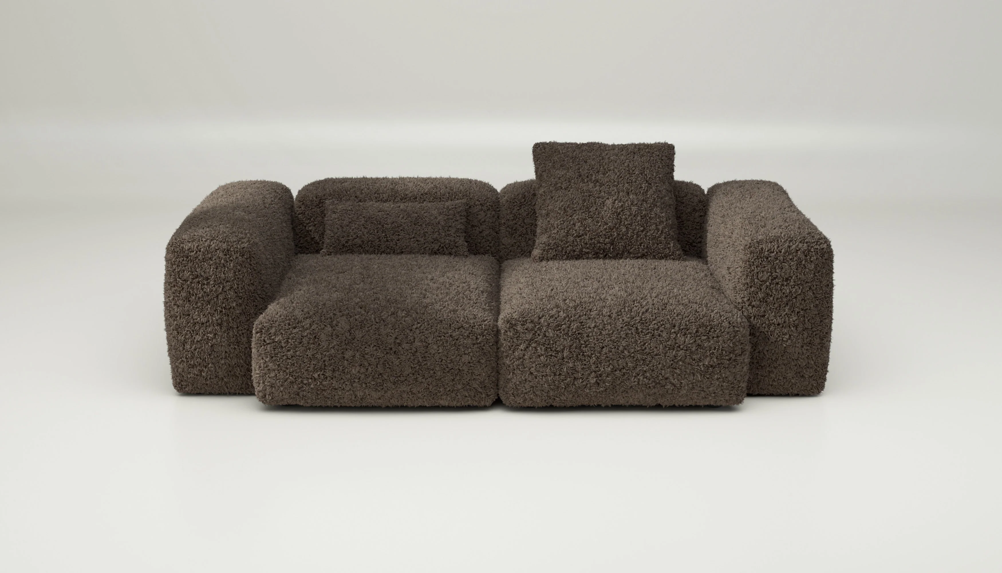 vetsak | Sofa Set 02 Medium - Doodle - Cacao | Modulaire Sofa | 2.5 Zits | Big Sofa