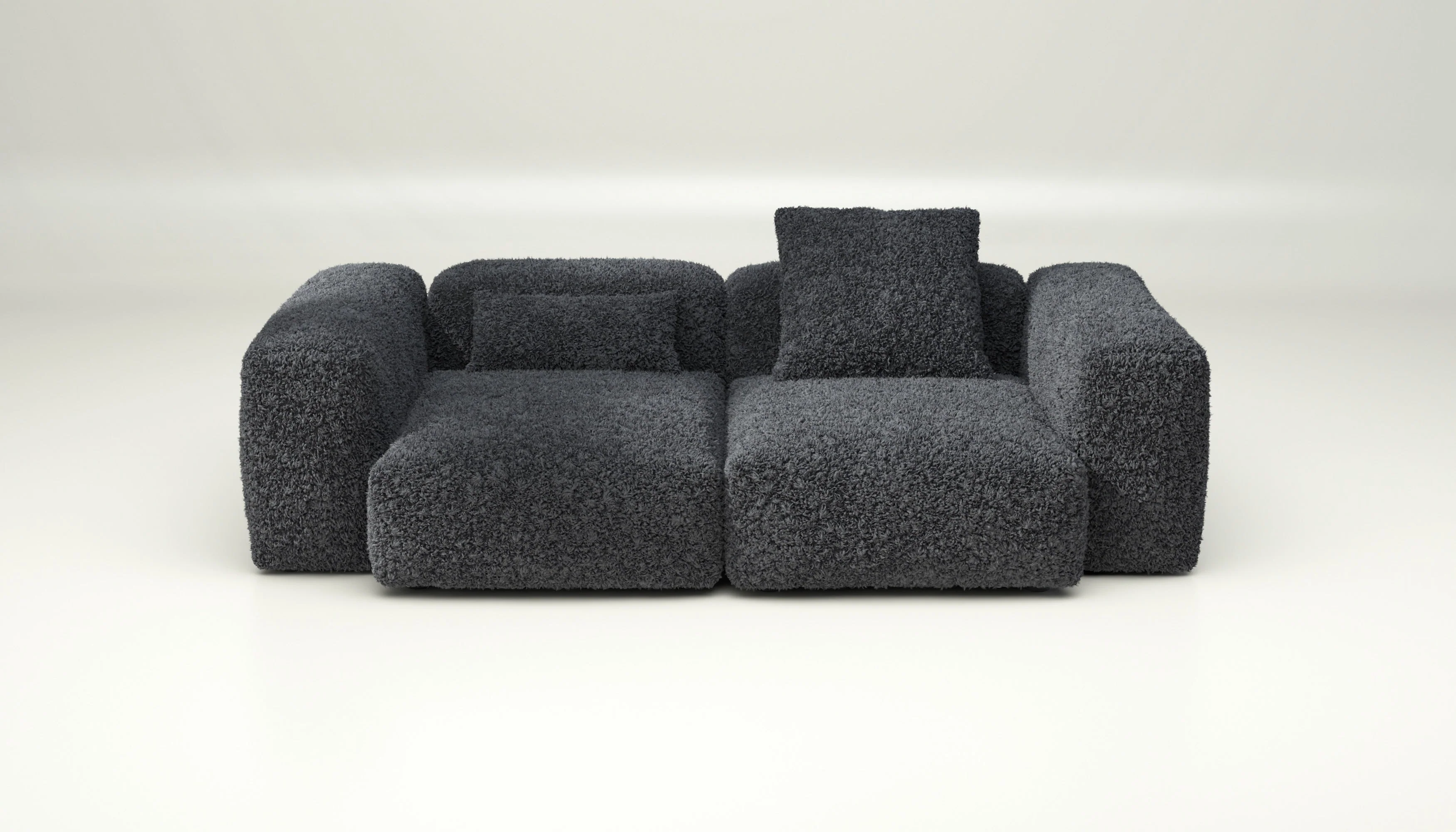 vetsak | Sofa Set 02 Medium - Doodle - Dark Grey | Modulaire Sofa | 2.5 Zits | Big Sofa