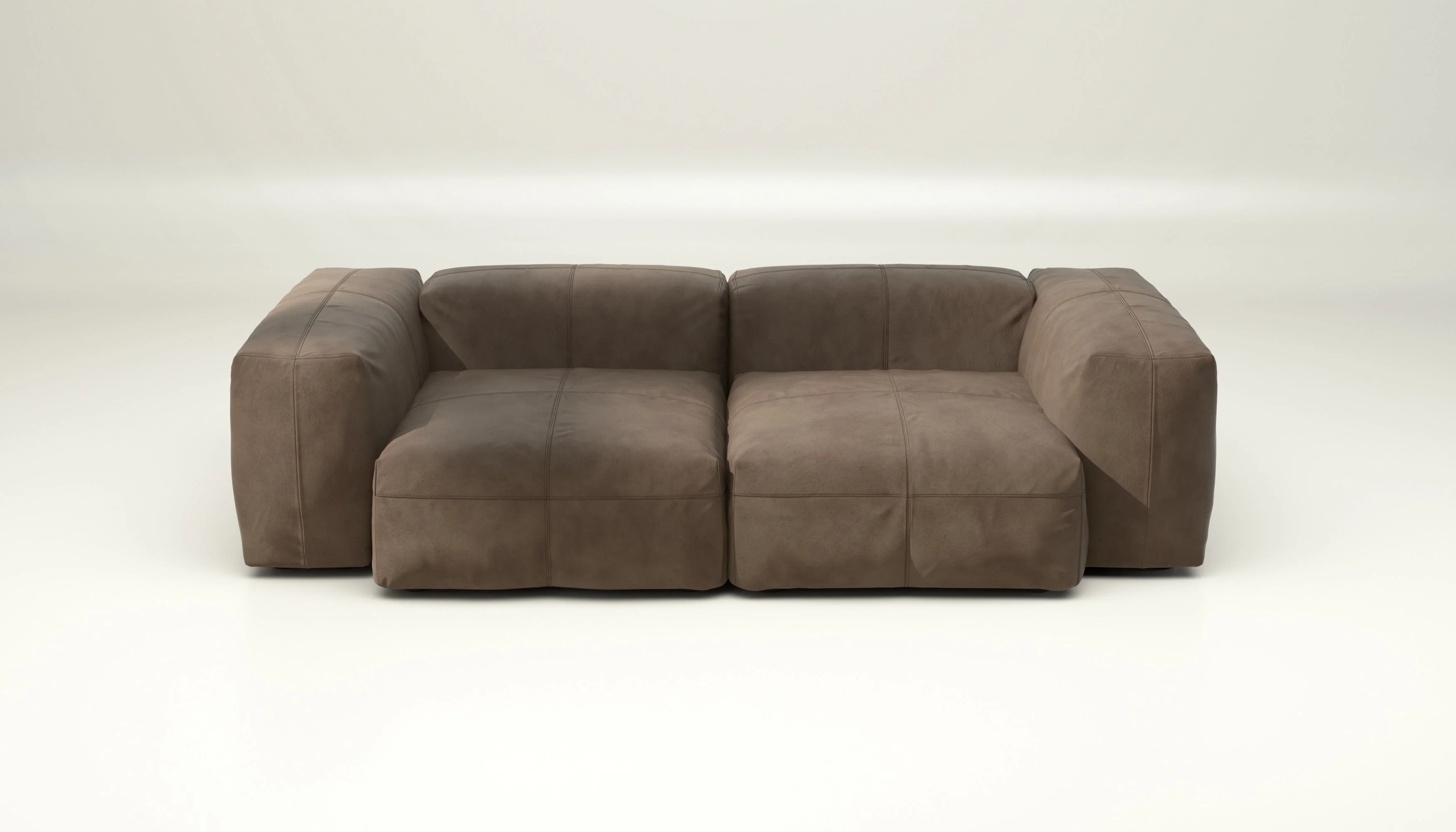 vetsak | Sofa Set 02 Medium - Leather - Cacao | Modulaire Sofa | 2.5 Zits | Big Sofa - Image 2