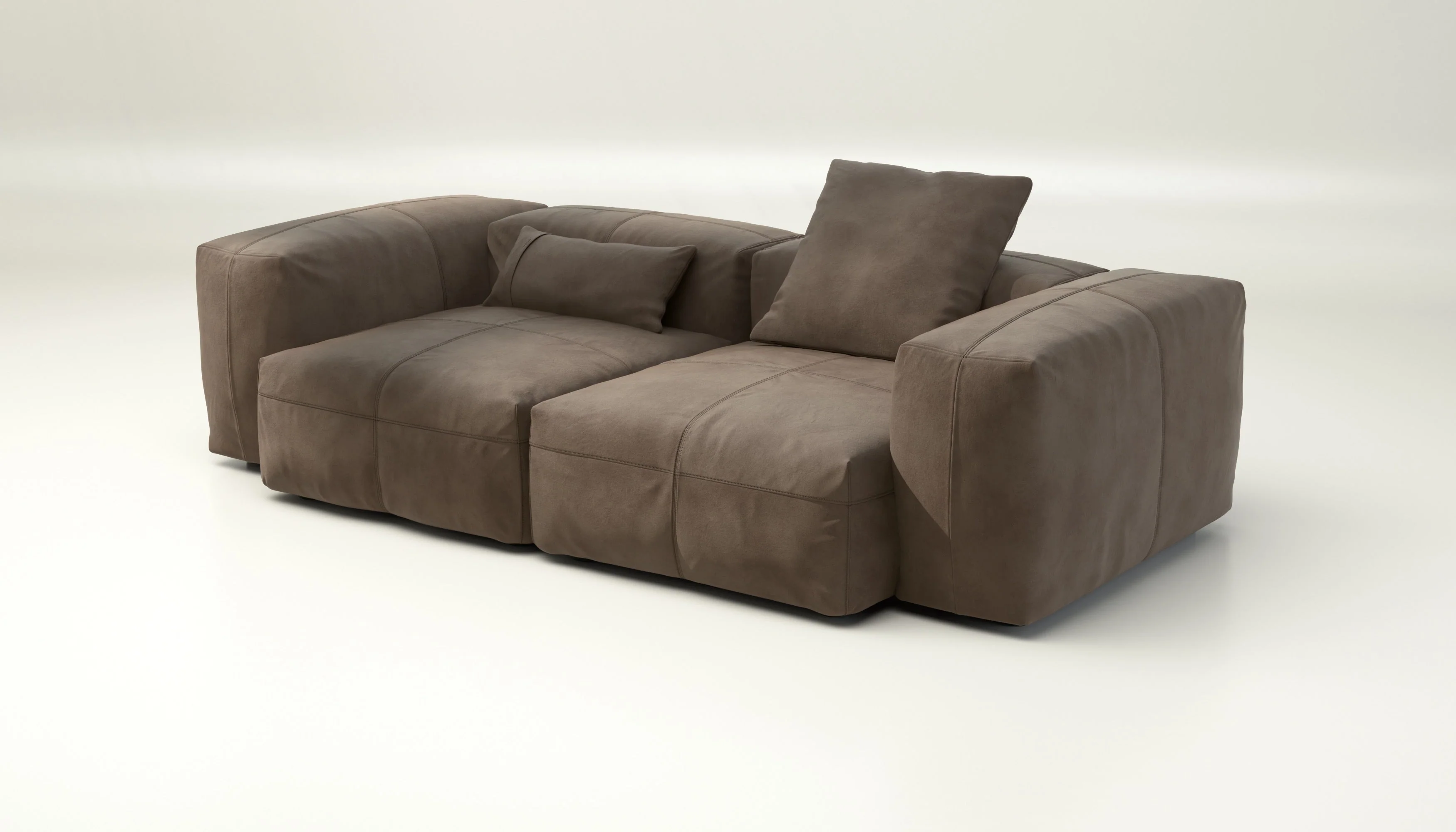 vetsak | Sofa Set 02 Medium - Leather - Cacao | Modulaire Sofa | 2.5 Zits | Big Sofa - Image 3