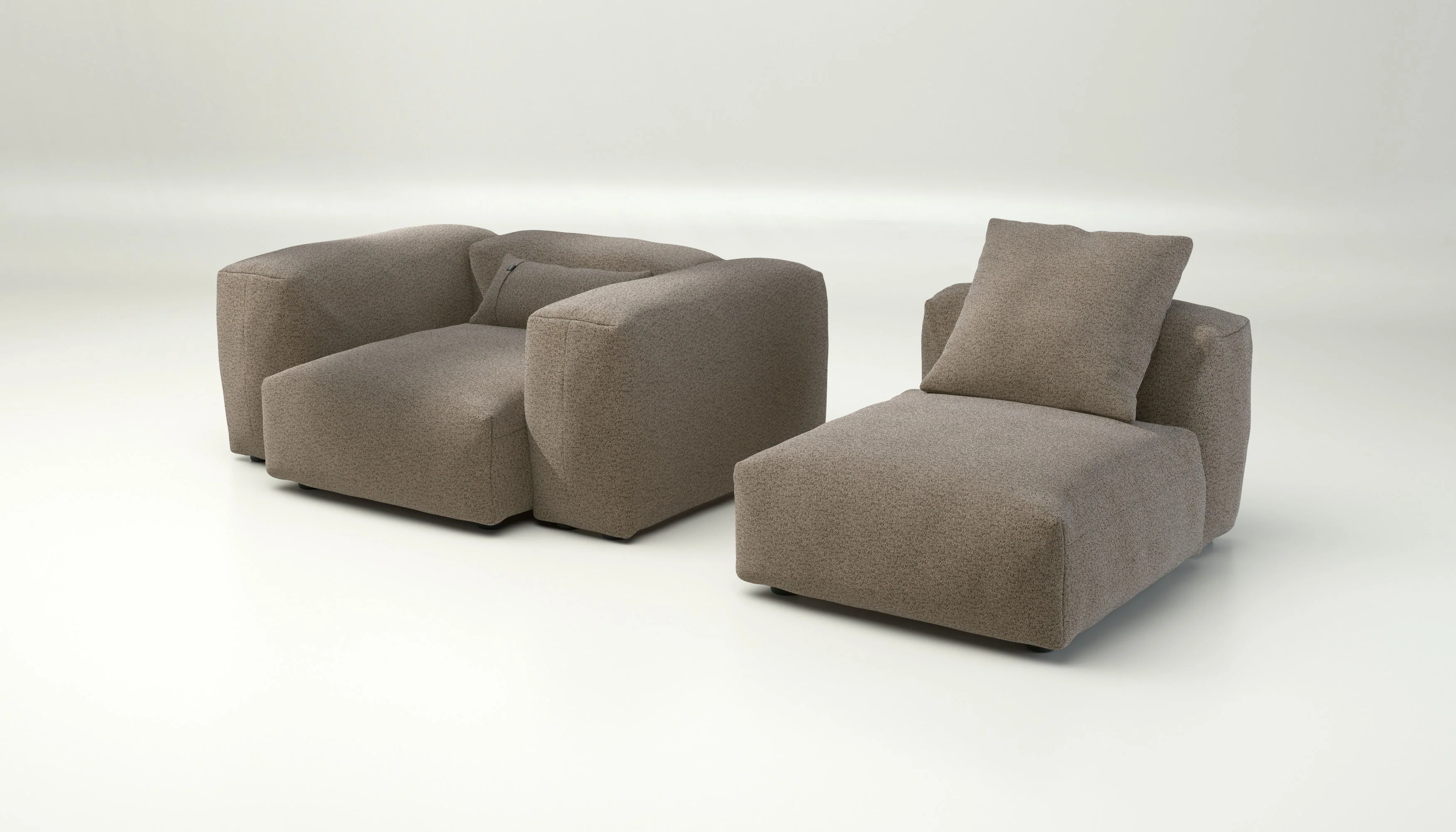 vetsak | Sofa Set 02 Medium - Loop Loop - Taupe | Modulaire Sofa | 2.5 Zits | Big Sofa - Image 4