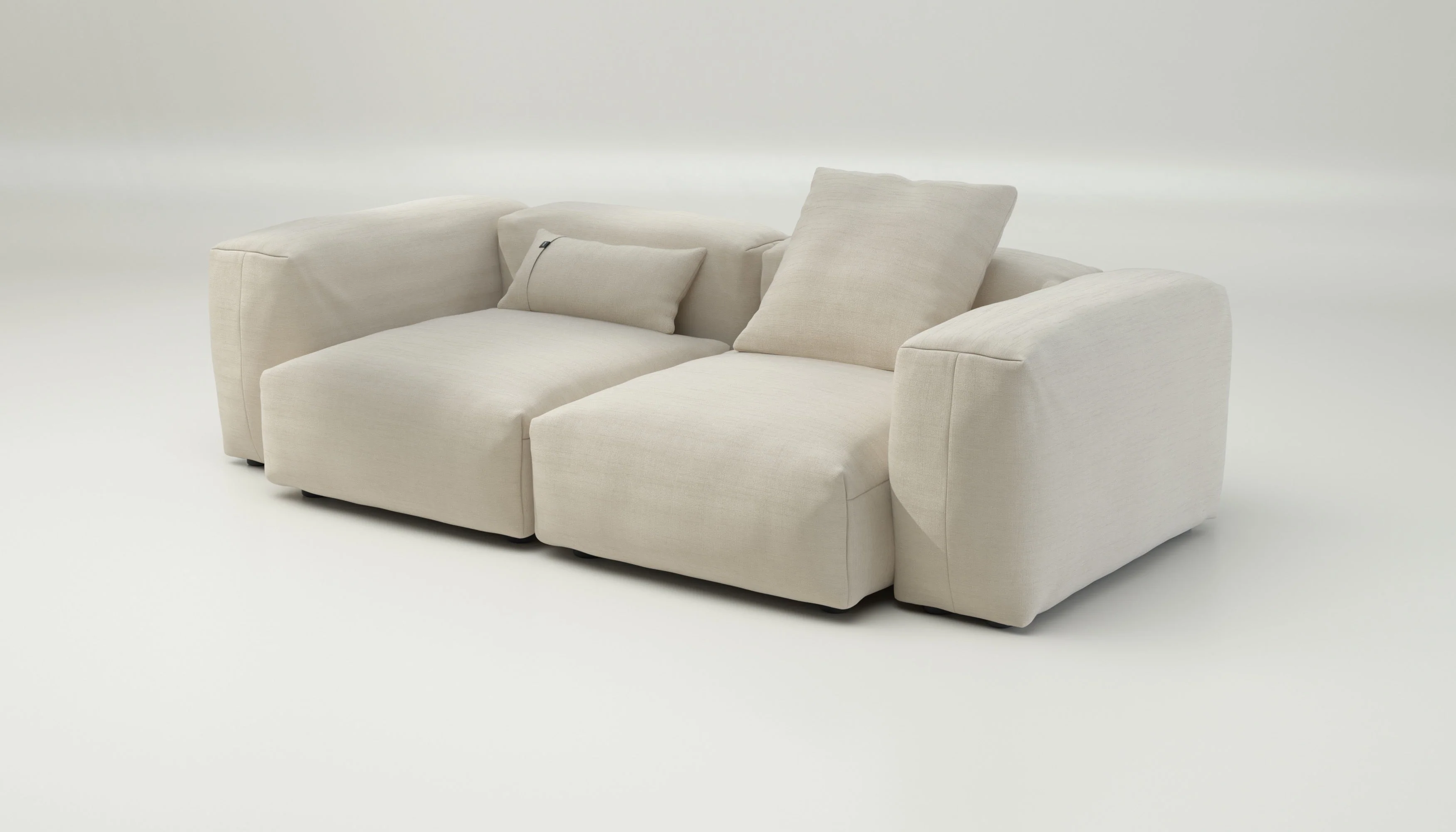 vetsak | Sofa Set 02 Medium - Pique - Beige | Modular Sofa | 2.5 Seater | Big Sofa - Image 3