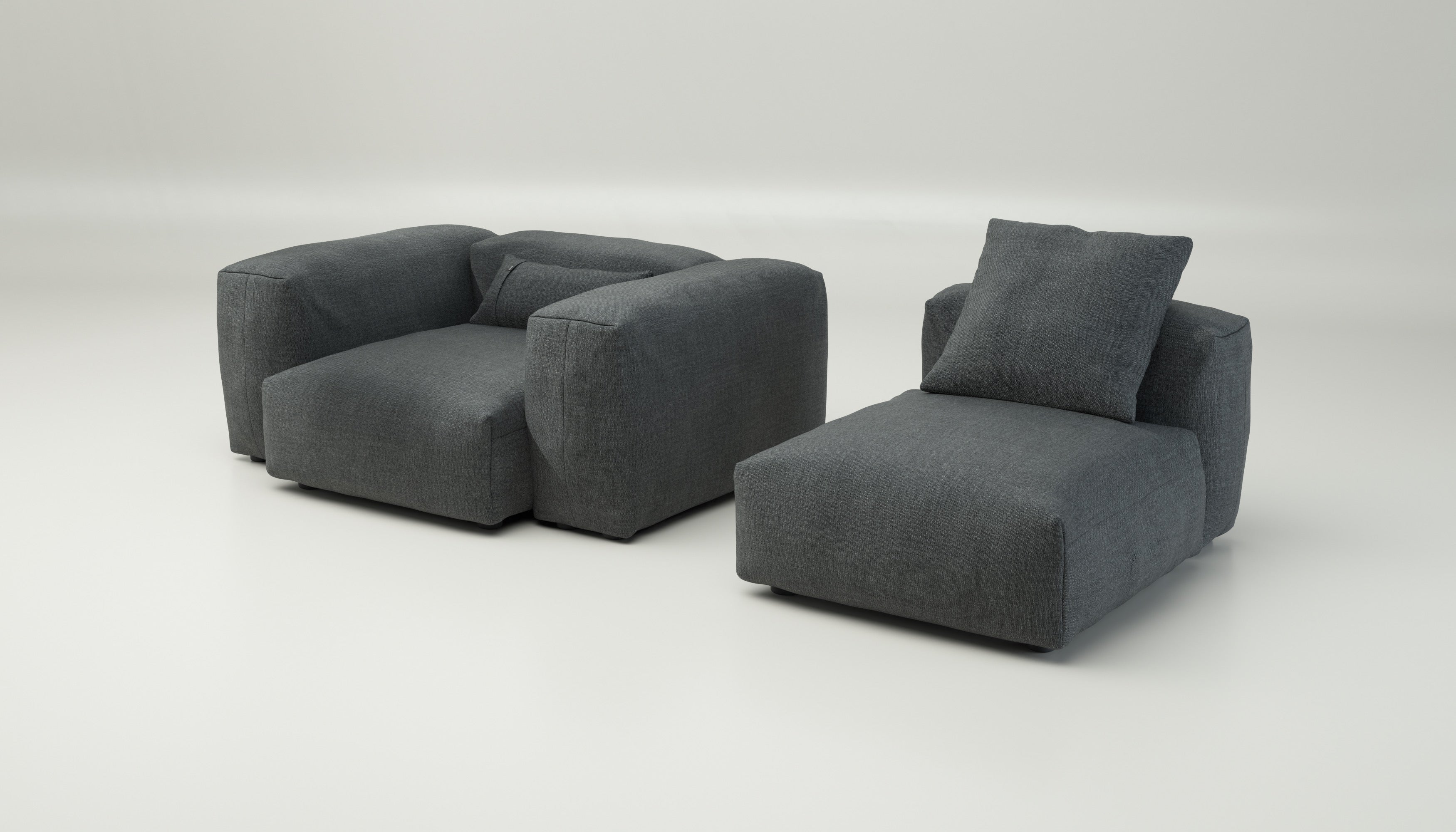 vetsak | Sofa Set 02 Medium - Pique - Dark Grey | Modular Sofa | 2.5 Seater | Big Sofa - Image 4