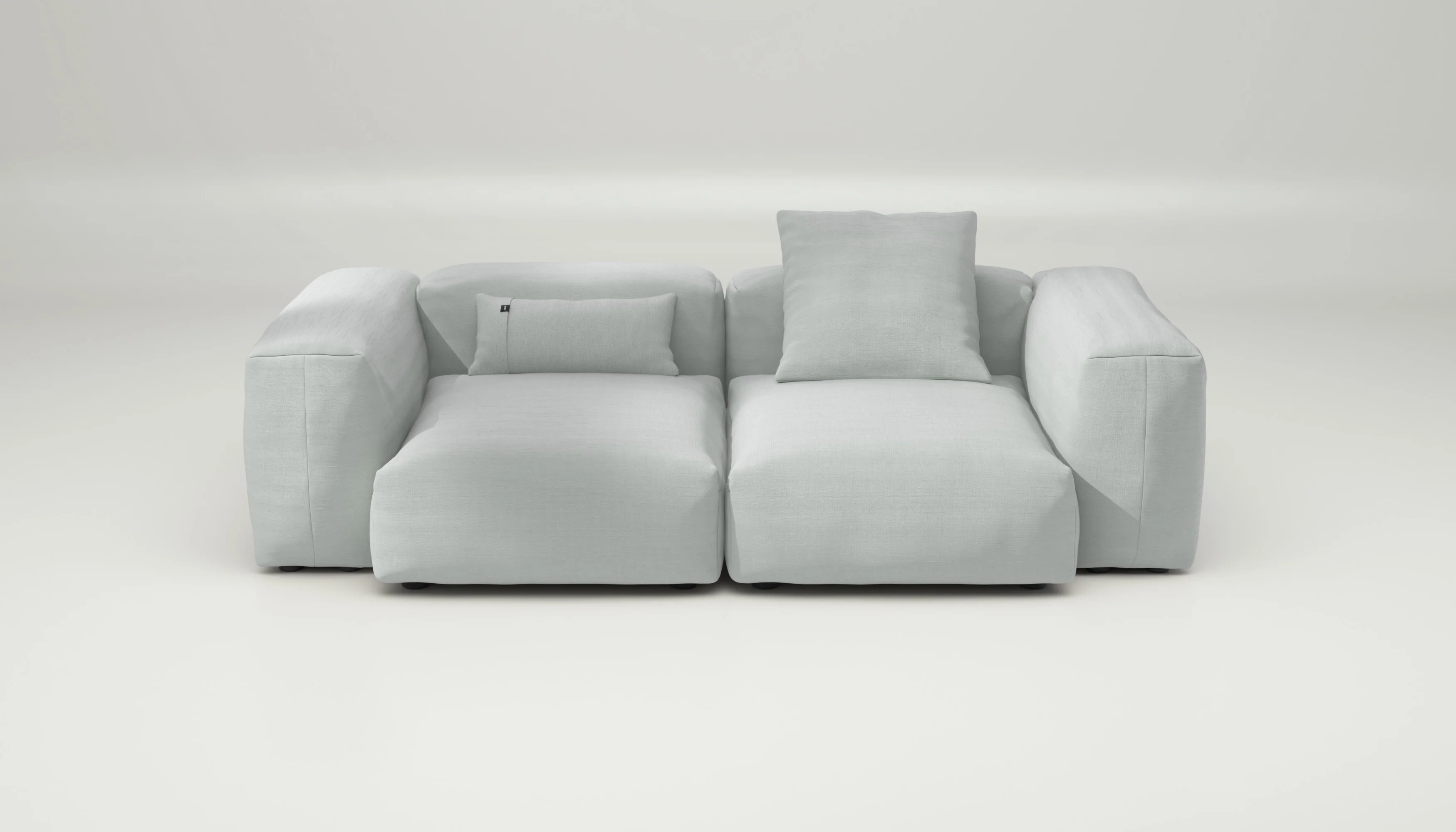 vetsak | Sofa Set 02 Medium - Pique - Light Grey | Modular Sofa | 2.5 Seater | Big Sofa