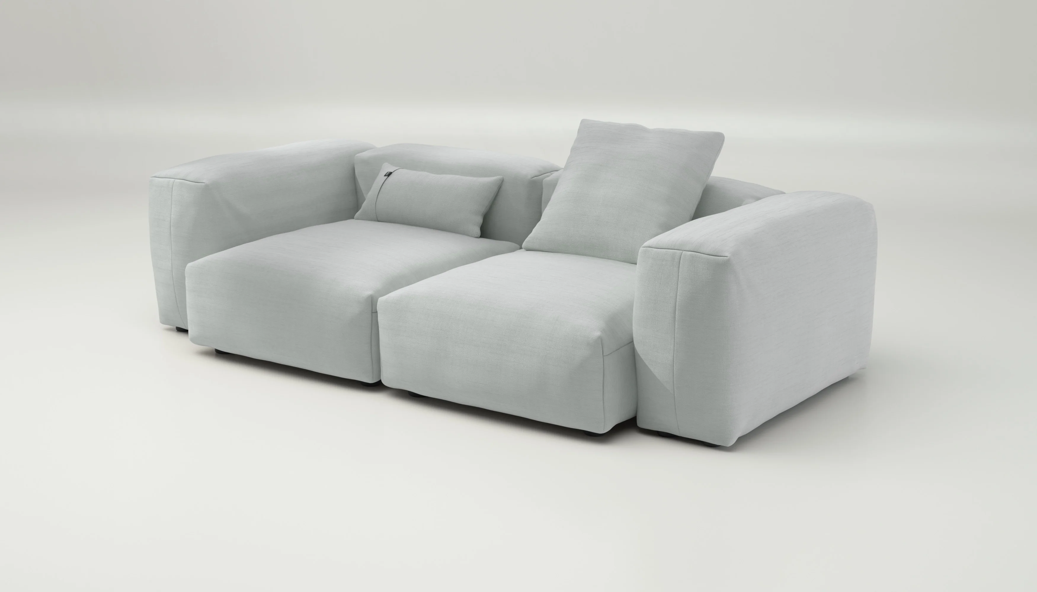 vetsak | Sofa Set 02 Medium - Pique - Light Grey | Modular Sofa | 2.5 Seater | Big Sofa - Image 3