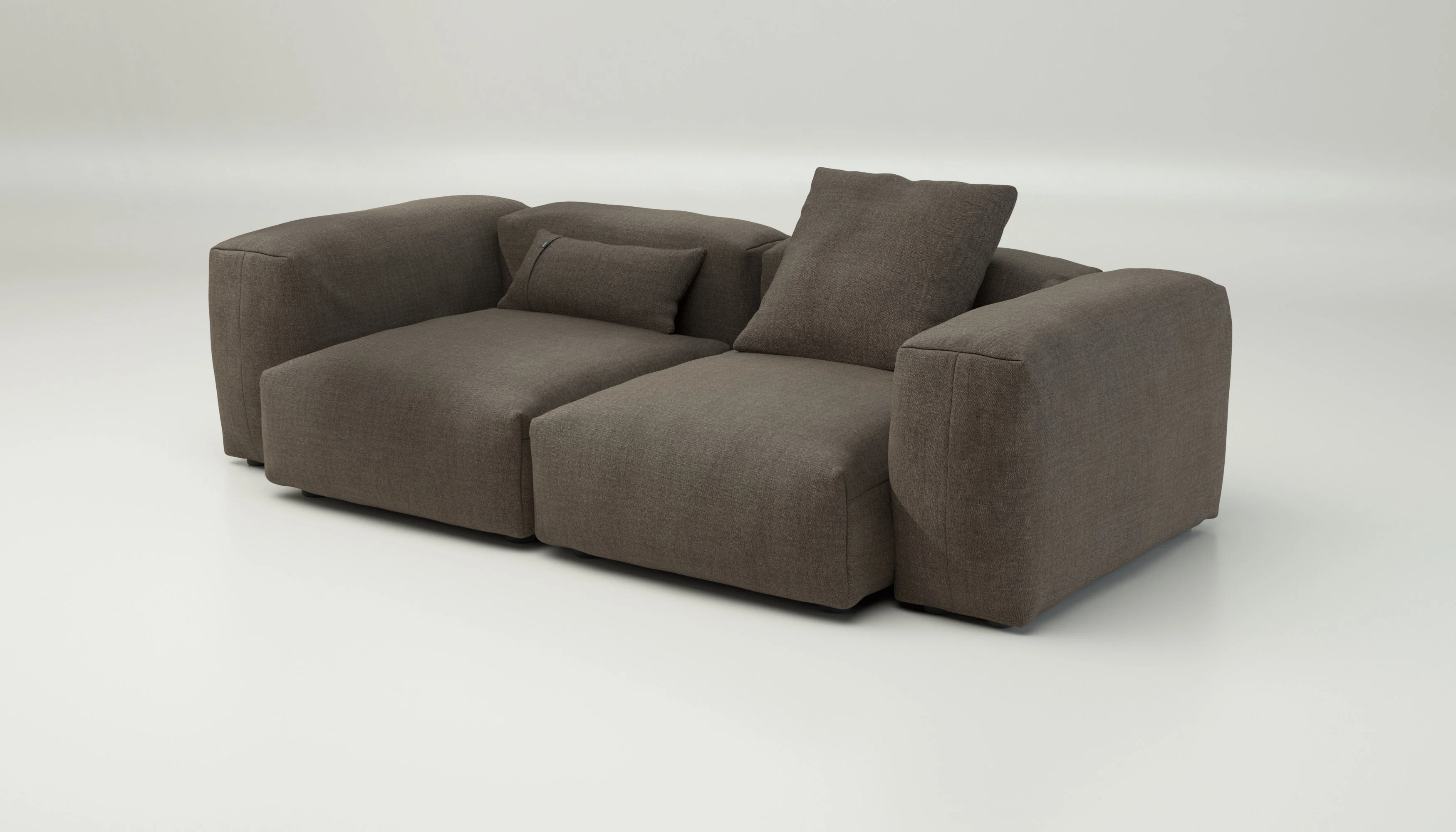 vetsak | Sofa Set 02 Medium - Pique - Taupe | Modular Sofa | 2.5 Seater | Big Sofa - Image 3
