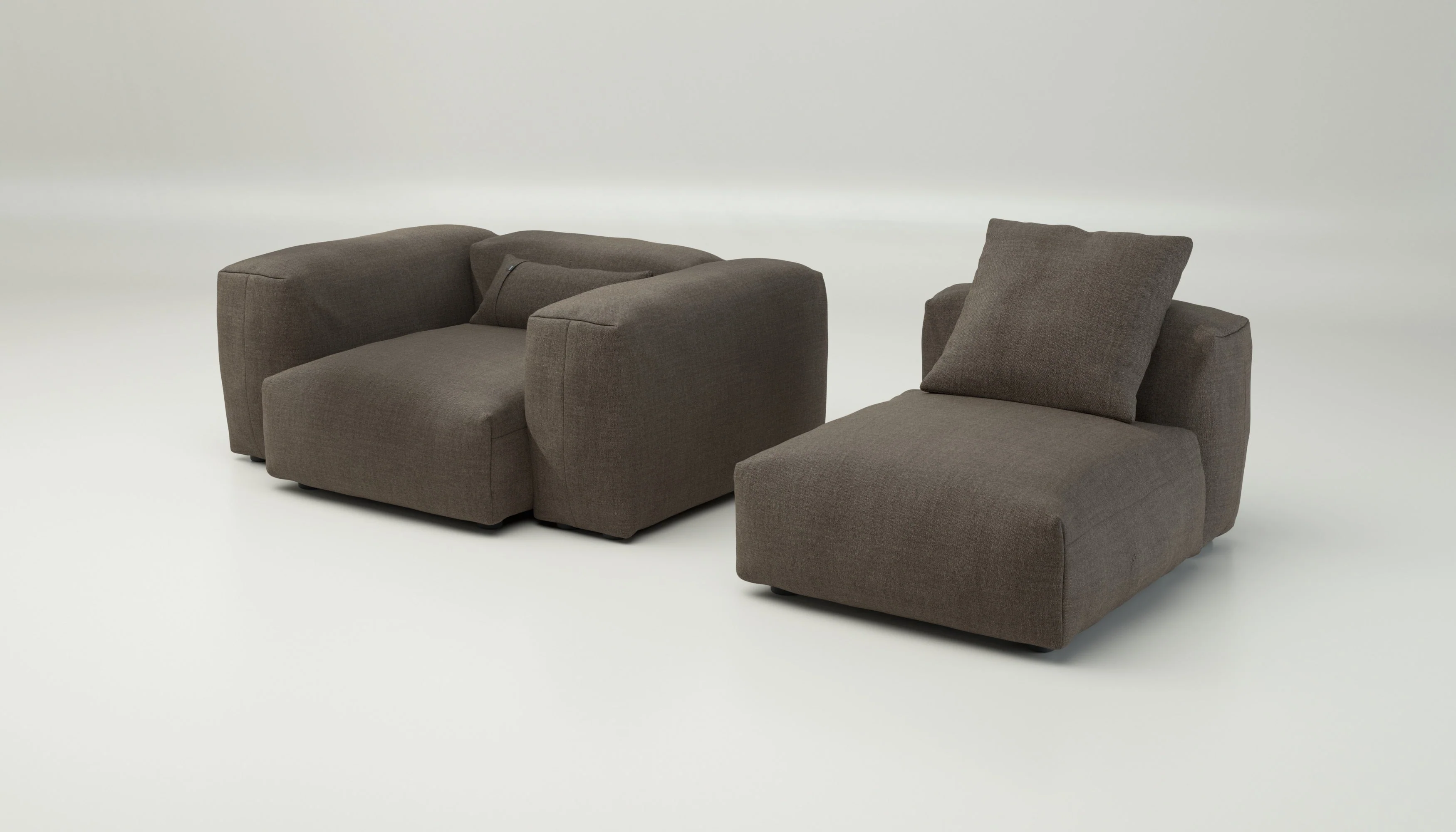vetsak | Sofa Set 02 Medium - Pique - Taupe | Modular Sofa | 2.5 Seater | Big Sofa - Image 4