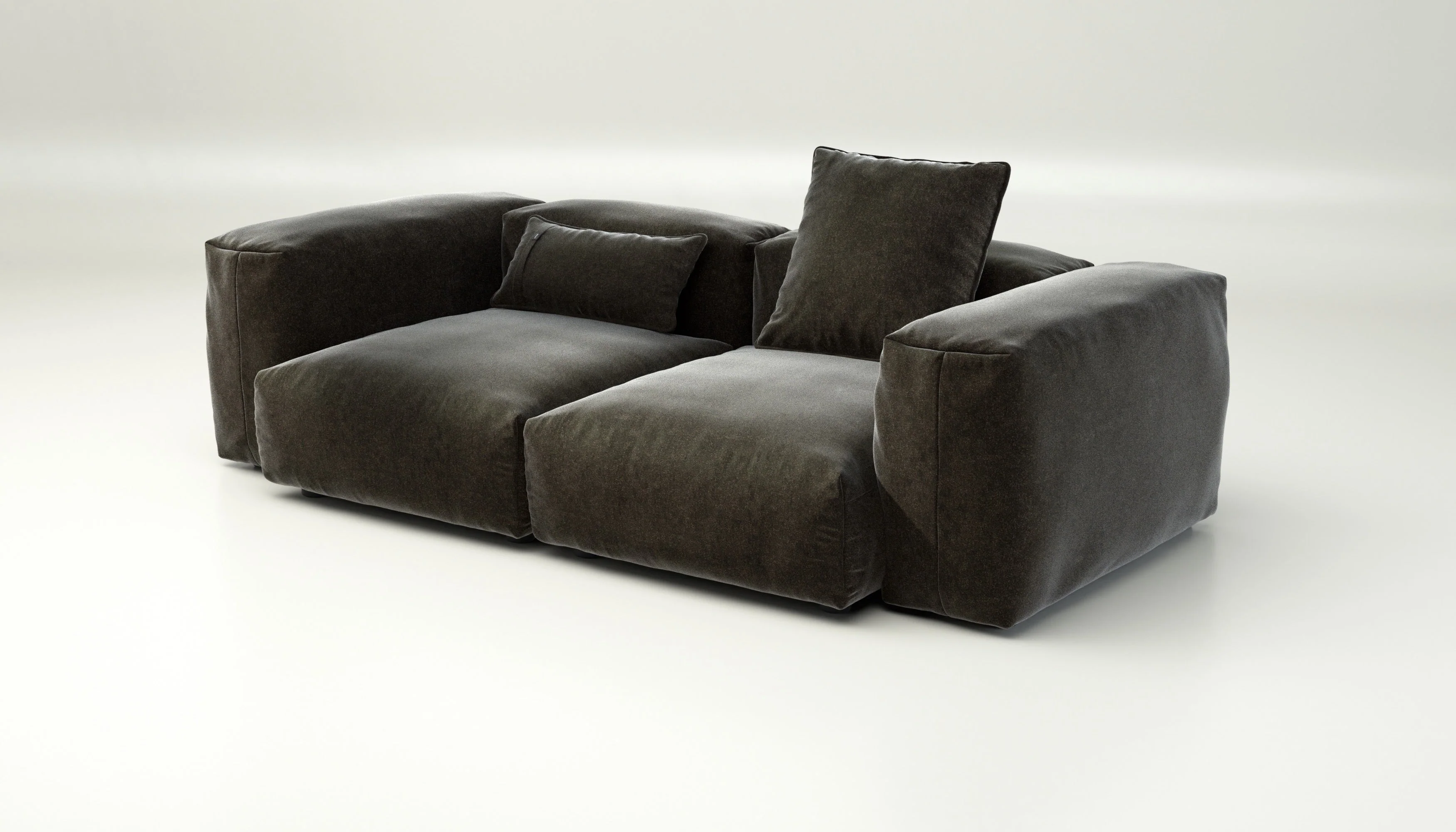 vetsak | Sofa Set 02 Medium - Suave - Anthracite | Modular Sofa | 2.5 Seater | Big Sofa - Image 3