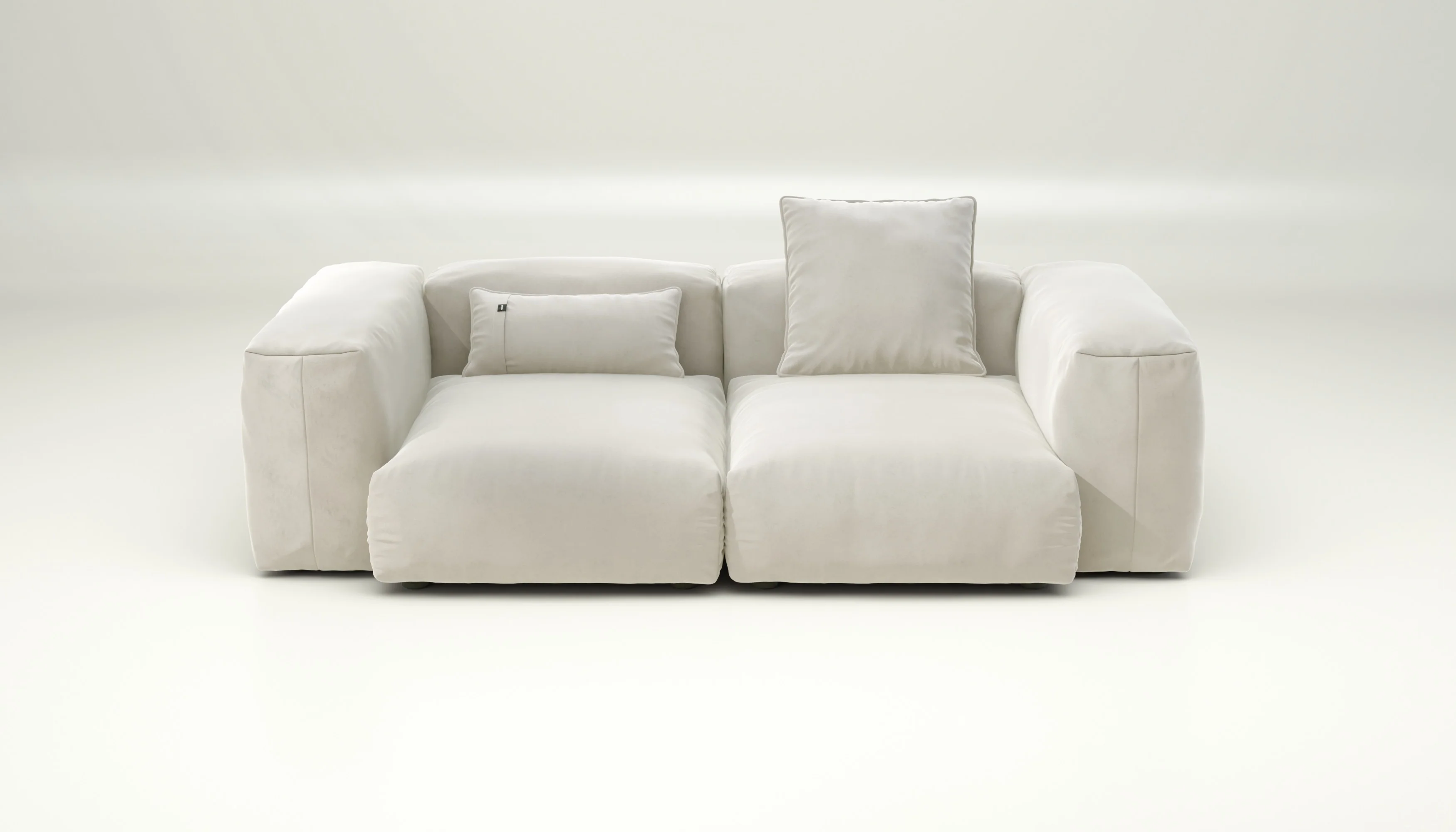 vetsak | Sofa Set 02 Medium - Suave - Pearl | Modular Sofa | 2.5 Seater | Big Sofa