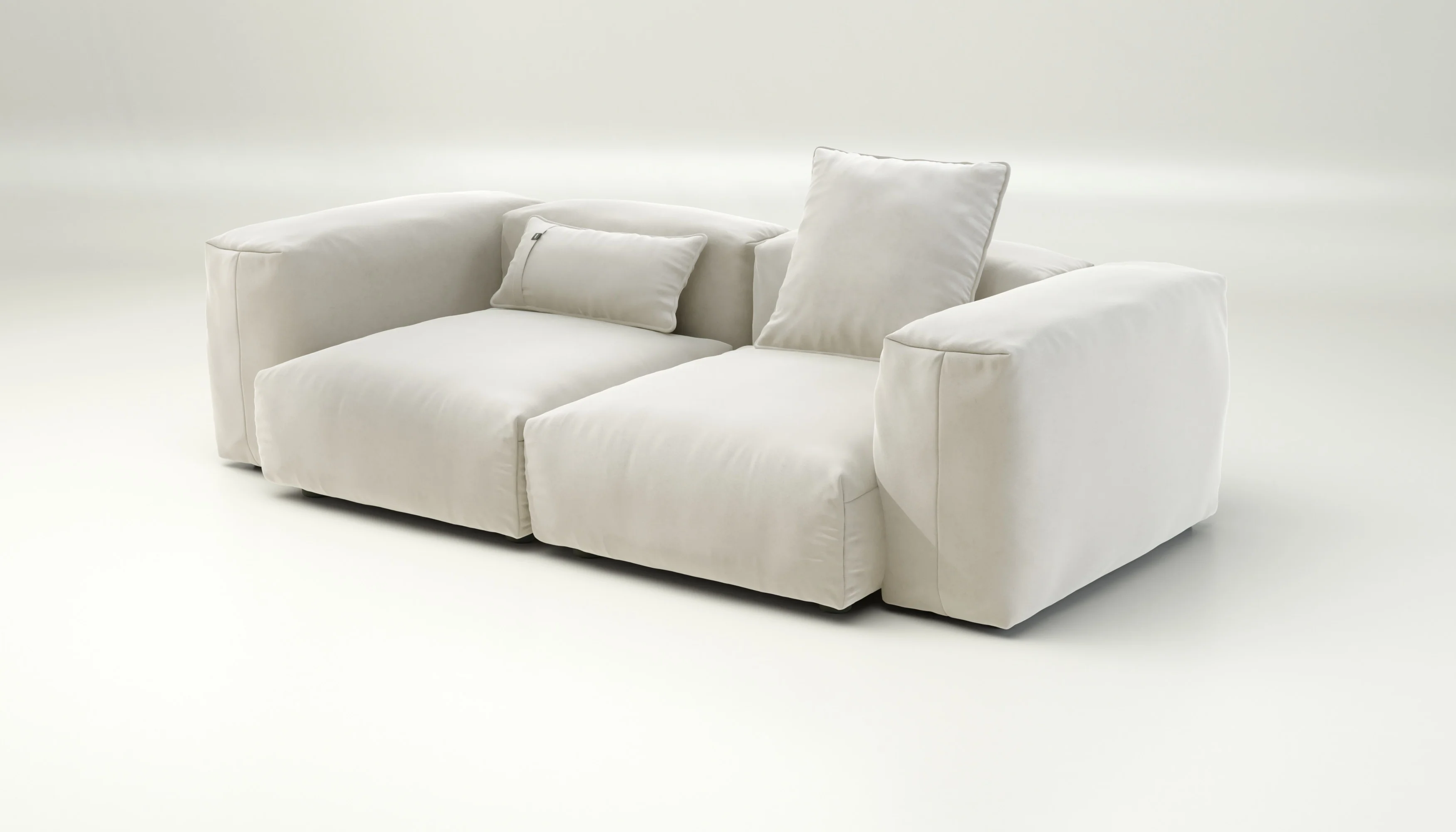 vetsak | Sofa Set 02 Medium - Suave - Pearl | Modular Sofa | 2.5 Seater | Big Sofa - Image 3