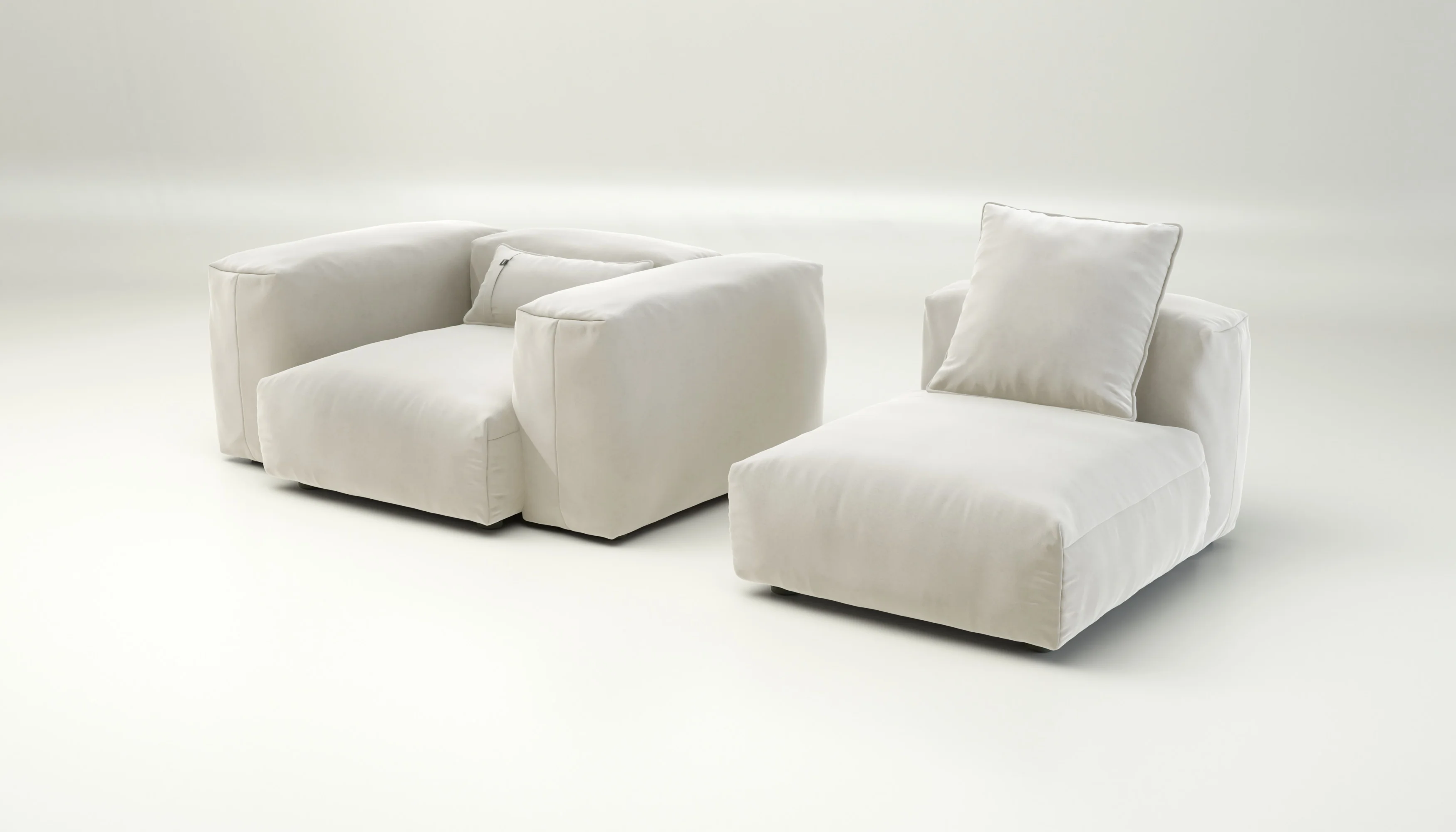 vetsak | Sofa Set 02 Medium - Suave - Pearl | Modular Sofa | 2.5 Seater | Big Sofa - Image 4