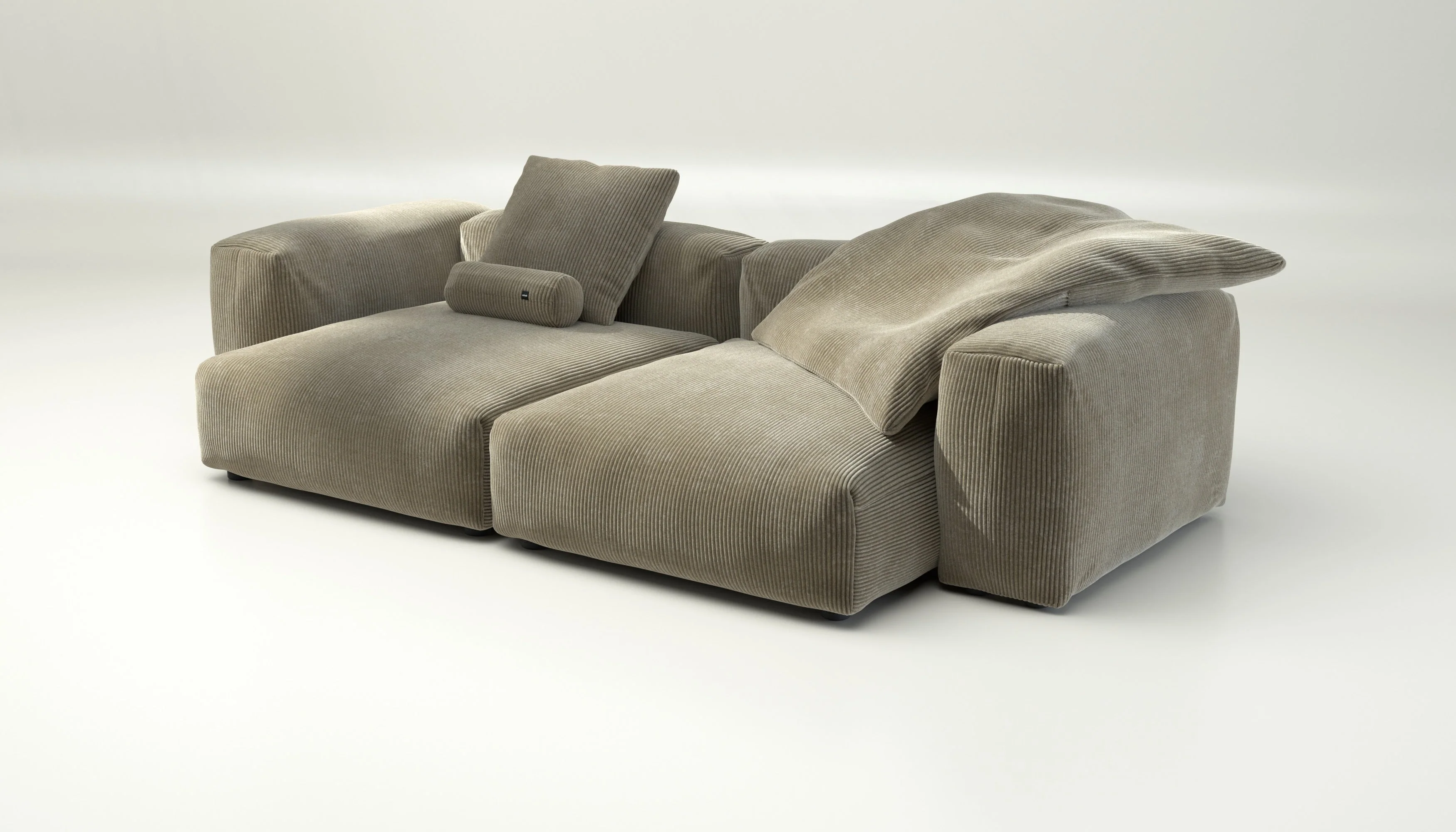 vetsak | Sofa Set 02 XLarge - Cord Velour - Khaki | Modulaire Sofa | 3.5 Zits | Big Sofa - Image 3