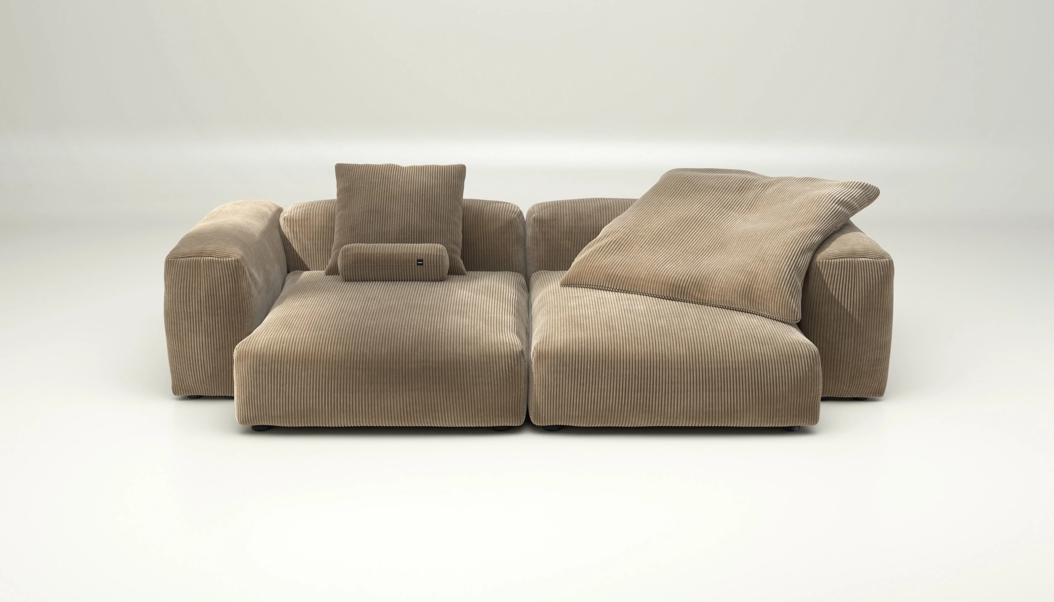 vetsak | Sofa Set 02 XLarge - Cord Velour - Sand | Modulaire Sofa | 3.5 Zits | Big Sofa