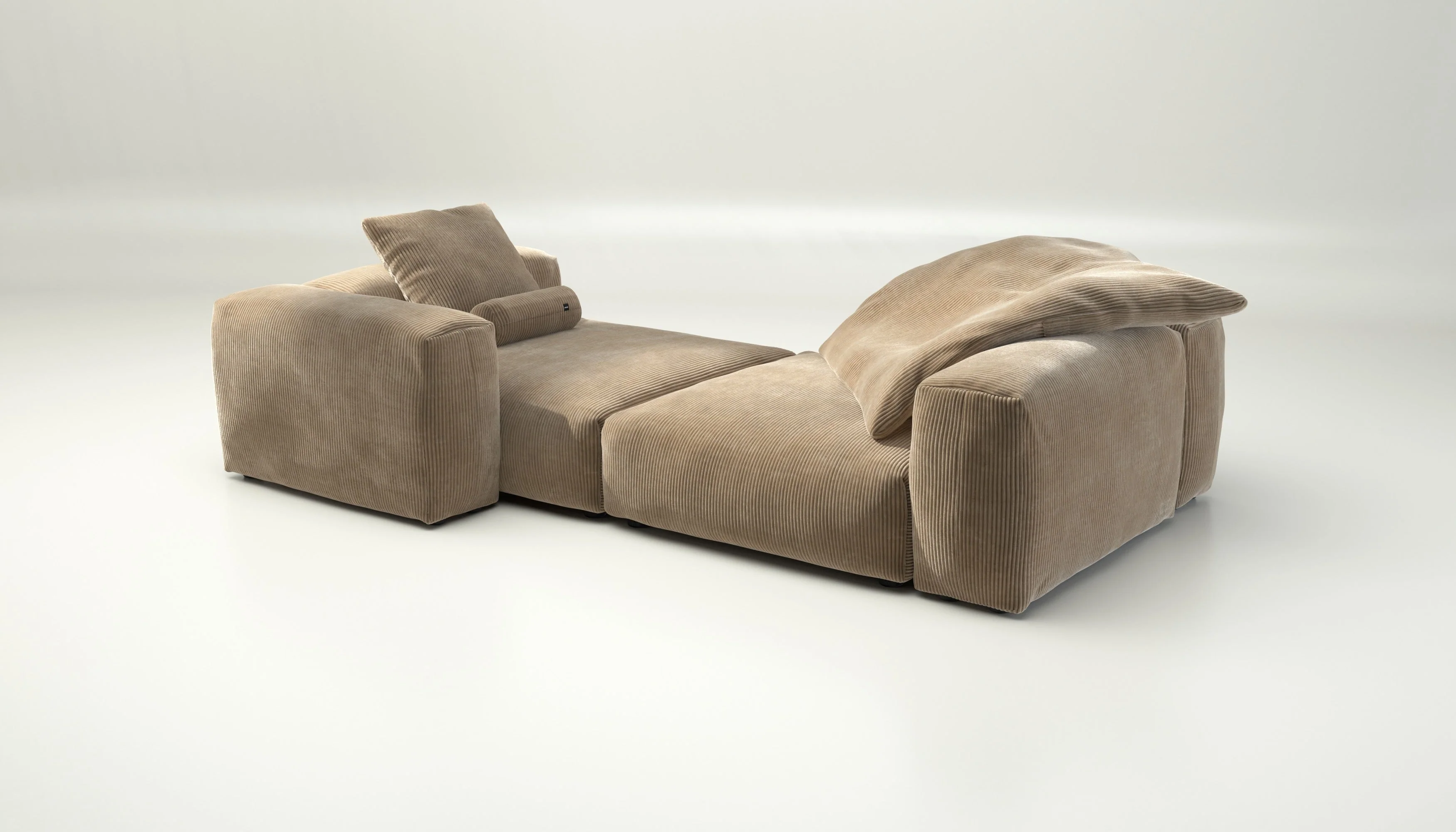 vetsak | Sofa Set 02 XLarge - Cord Velour - Sand | Modulaire Sofa | 3.5 Zits | Big Sofa - Image 4