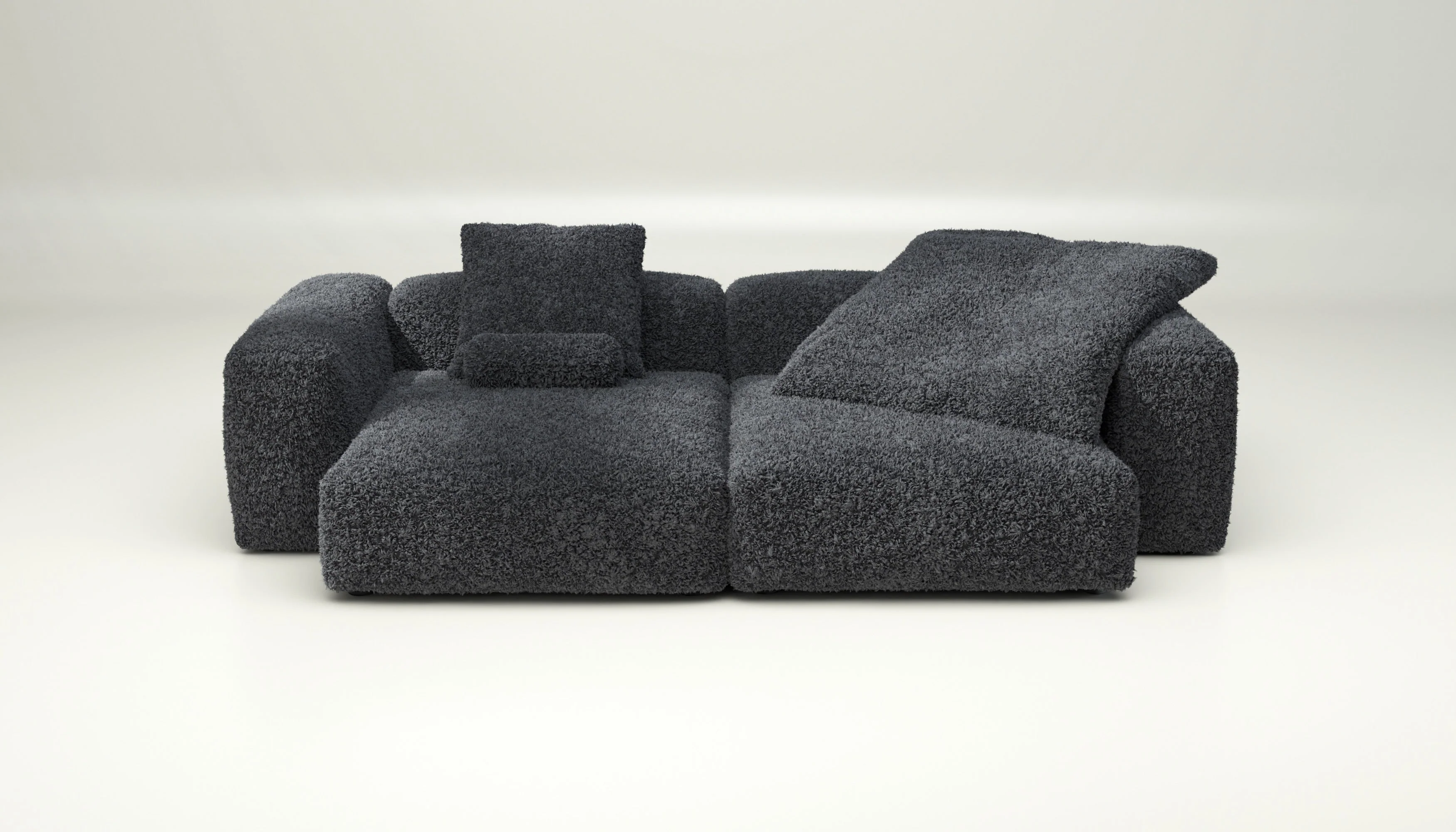vetsak | Sofa Set 02 XLarge - Doodle - Dark Grey | Modulaire Sofa | 3.5 Zits | Big Sofa