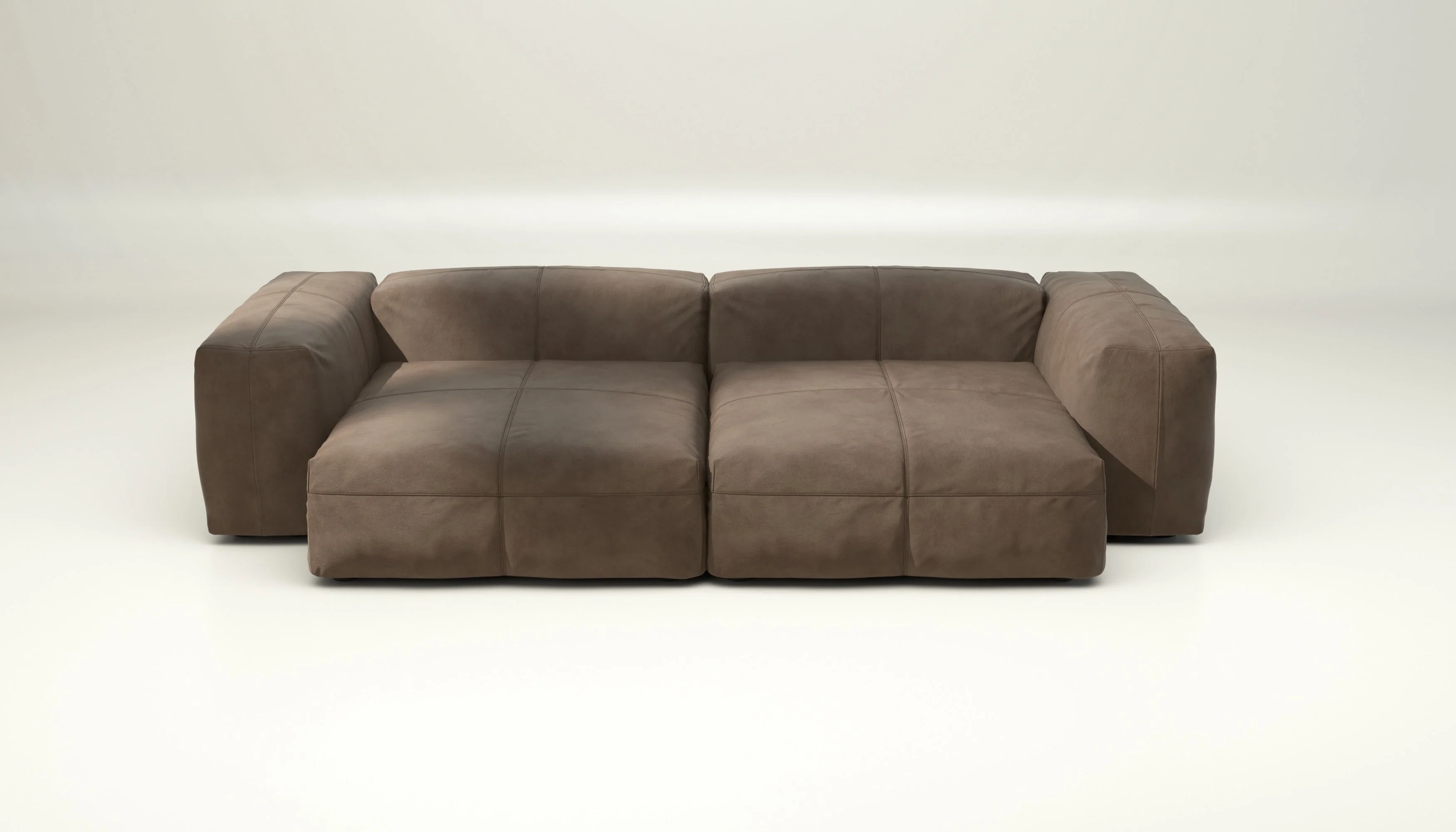 vetsak | Sofa Set 02 XLarge - Leather - Cacao | Modulaire Sofa | 3.5 Zits | Big Sofa - Image 2