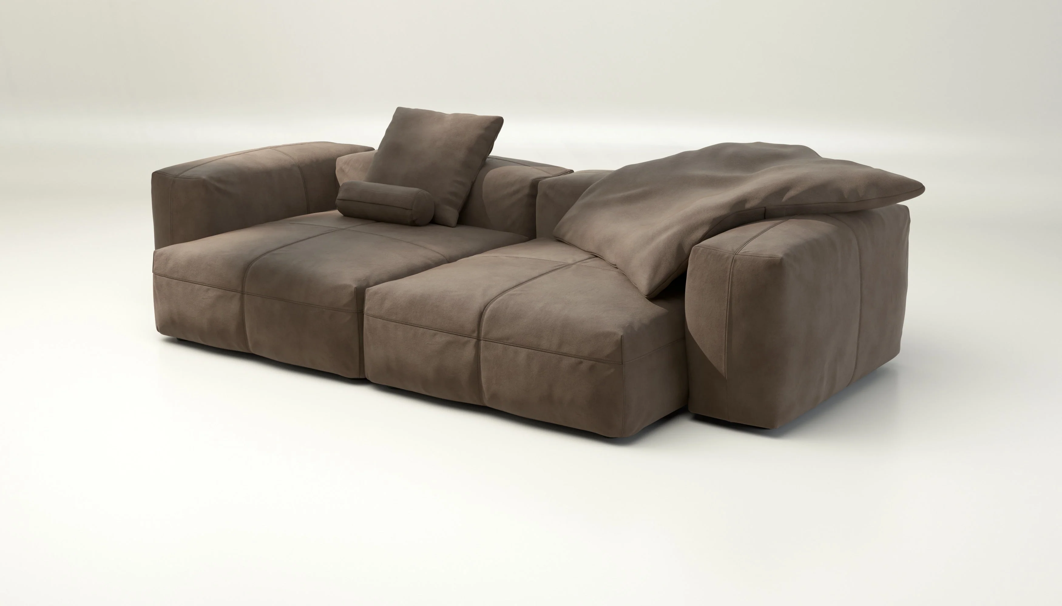 vetsak | Sofa Set 02 XLarge - Leather - Cacao | Modulaire Sofa | 3.5 Zits | Big Sofa - Image 3