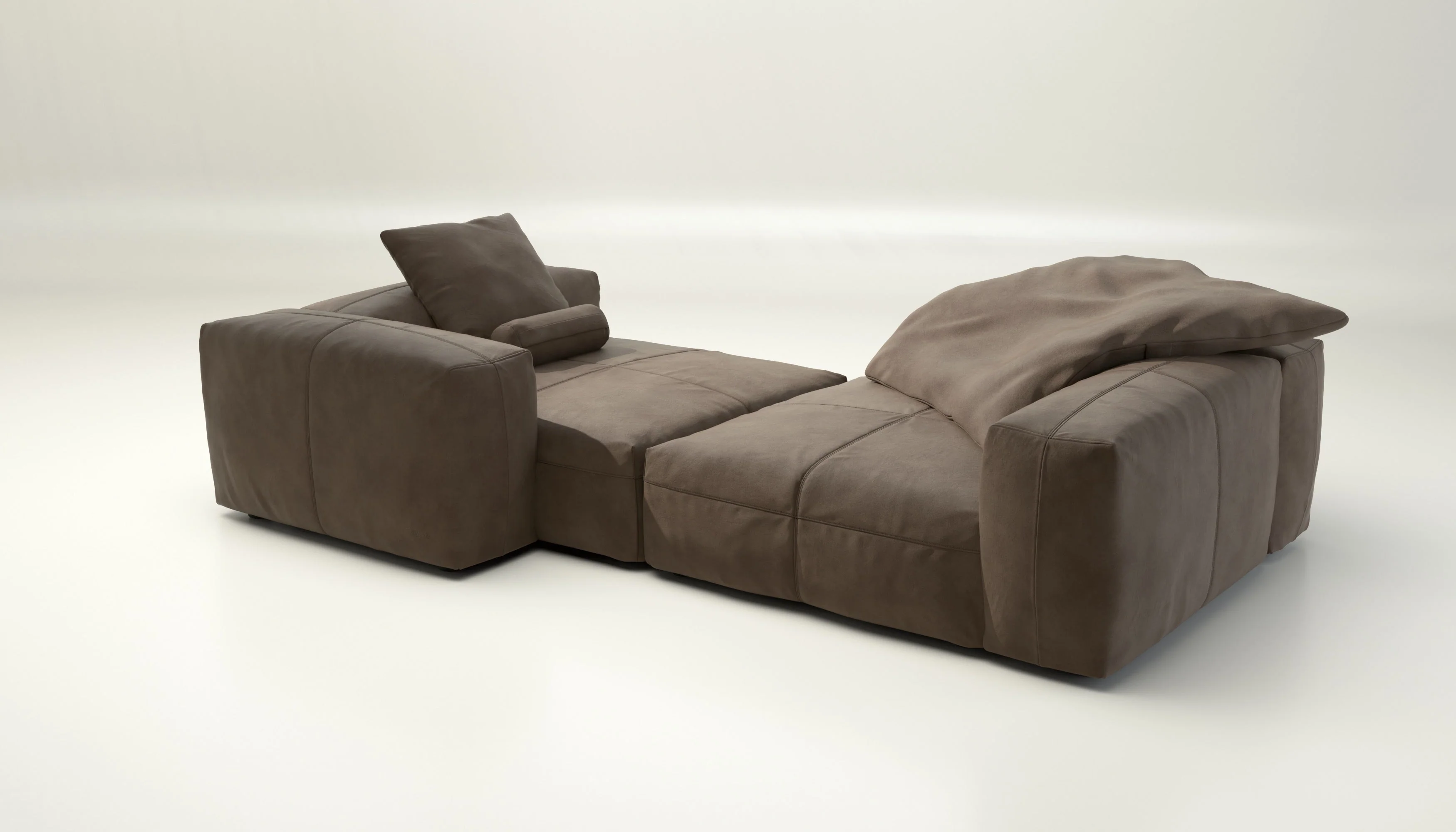vetsak | Sofa Set 02 XLarge - Leather - Cacao | Modulaire Sofa | 3.5 Zits | Big Sofa - Image 4