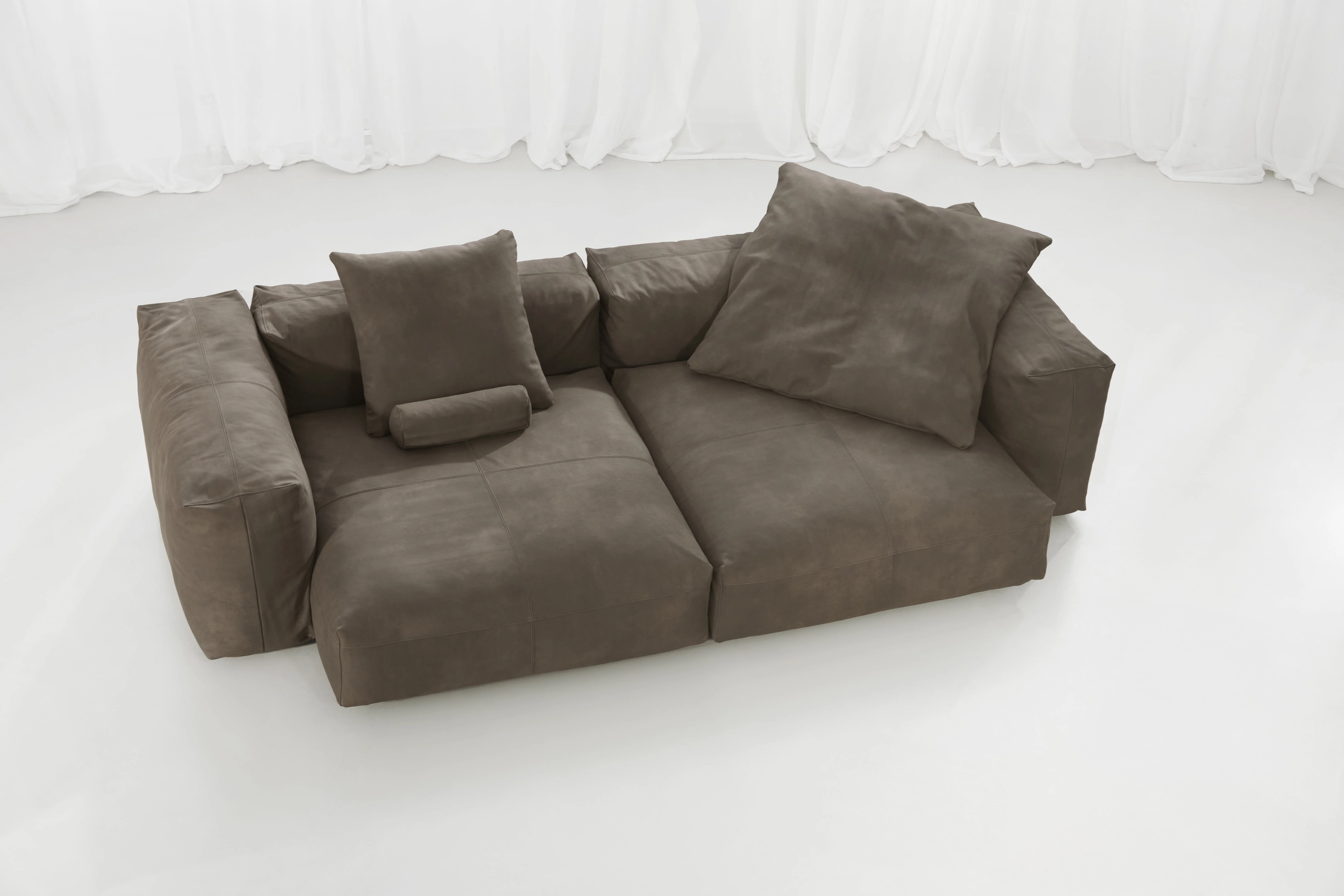 vetsak | Sofa Set 02 XLarge - Leather - Cacao | Modulaire Sofa | 3.5 Zits | Big Sofa - Image 6