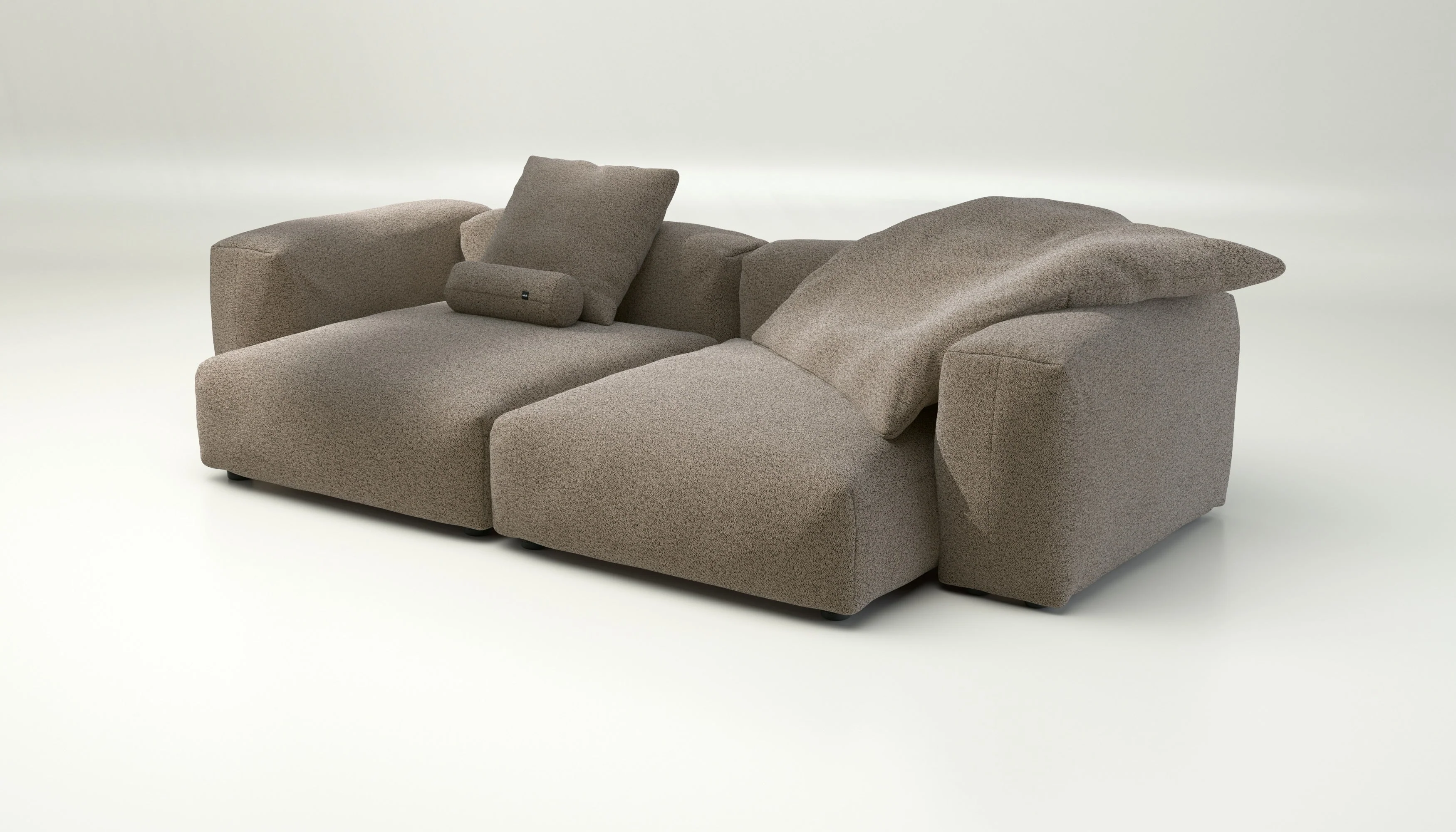 vetsak | Sofa Set 02 XLarge - Loop Loop - Taupe | Modulaire Sofa | 3.5 Zits | Big Sofa - Image 3