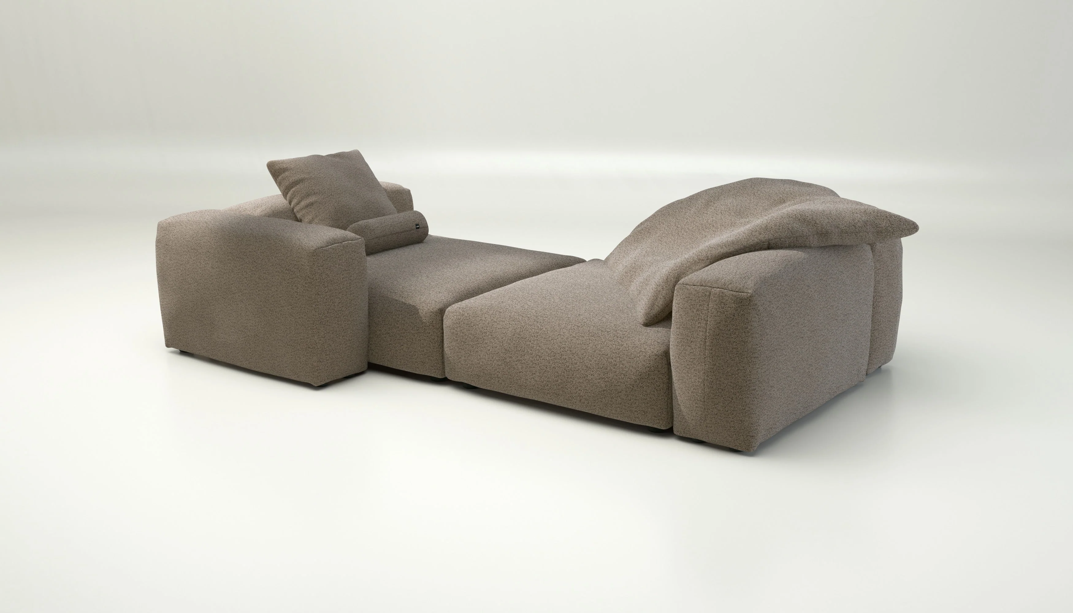 vetsak | Sofa Set 02 XLarge - Loop Loop - Taupe | Modulaire Sofa | 3.5 Zits | Big Sofa - Image 4