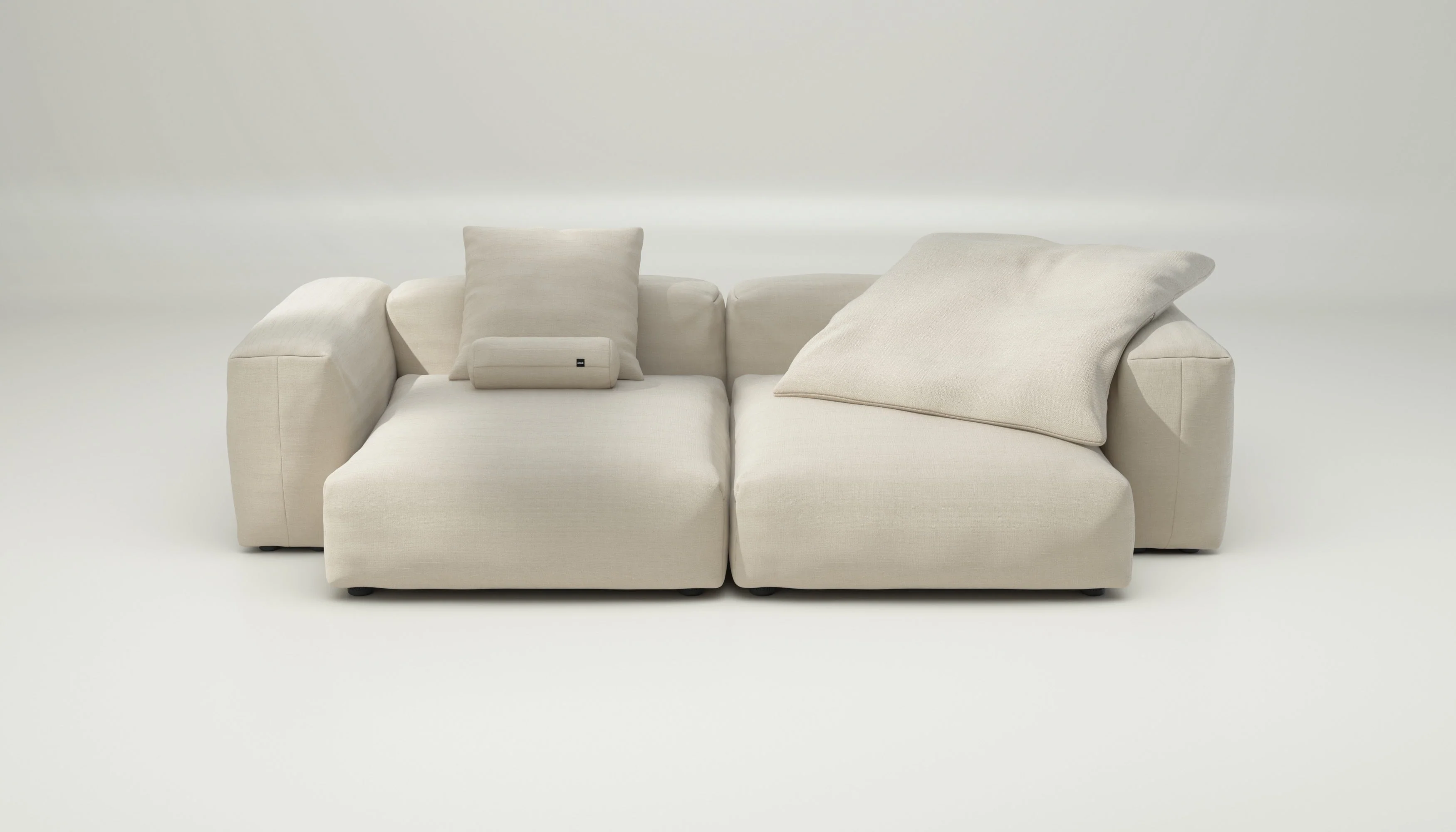 vetsak | Sofa Set 02 XLarge - Pique - Beige | Modular Sofa | 3.5 Seater | Big Sofa