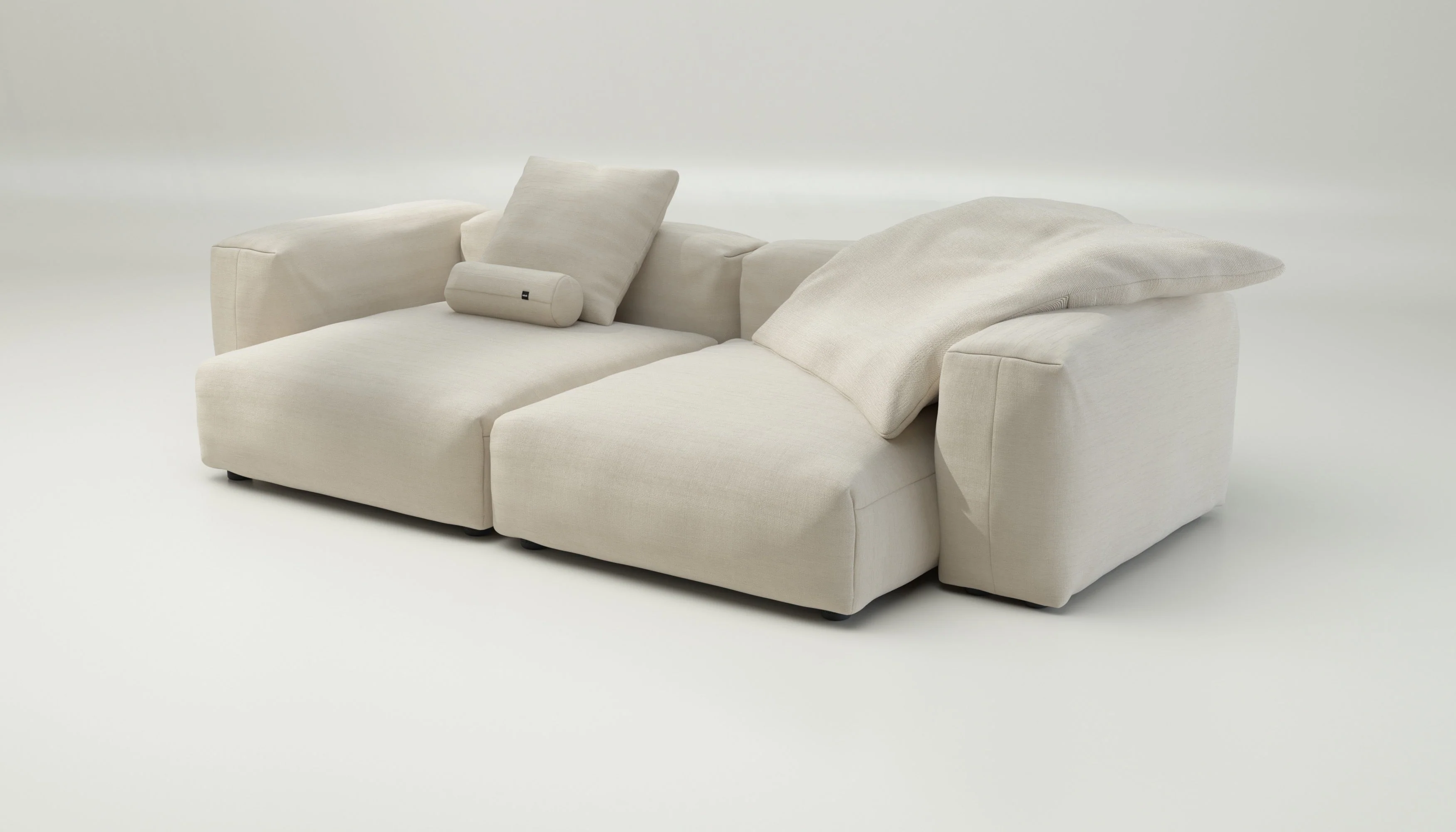 vetsak | Sofa Set 02 XLarge - Pique - Beige | Modular Sofa | 3.5 Seater | Big Sofa - Image 3
