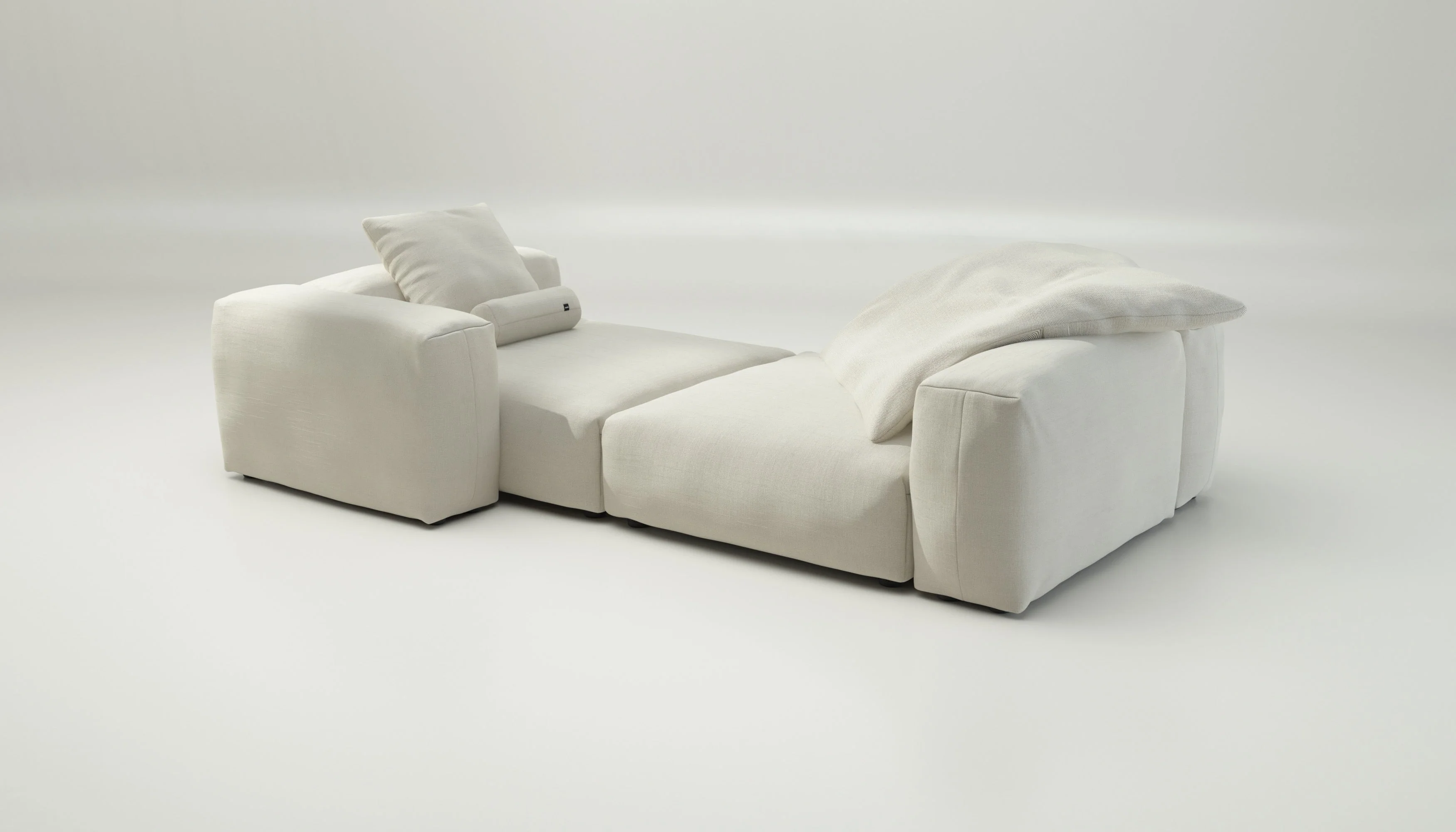 vetsak | Sofa Set 02 XLarge - Pique - Creme | Modulaire Sofa | 3.5 Zits | Big Sofa - Image 4