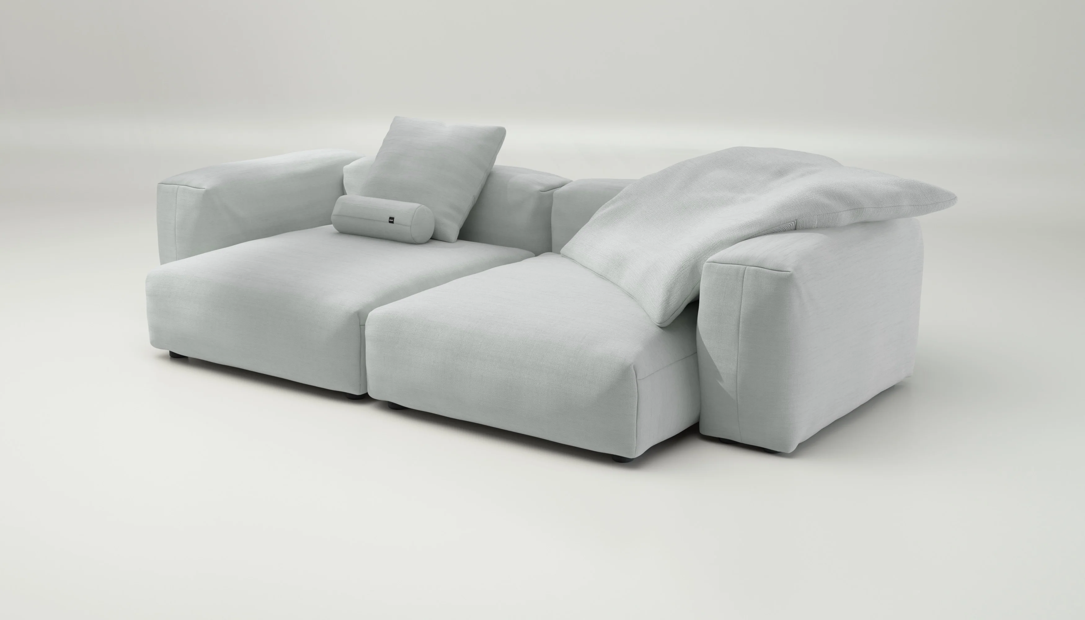 vetsak | Sofa Set 02 XLarge - Pique - Light Grey | Modular Sofa | 3.5 Seater | Big Sofa - Image 3