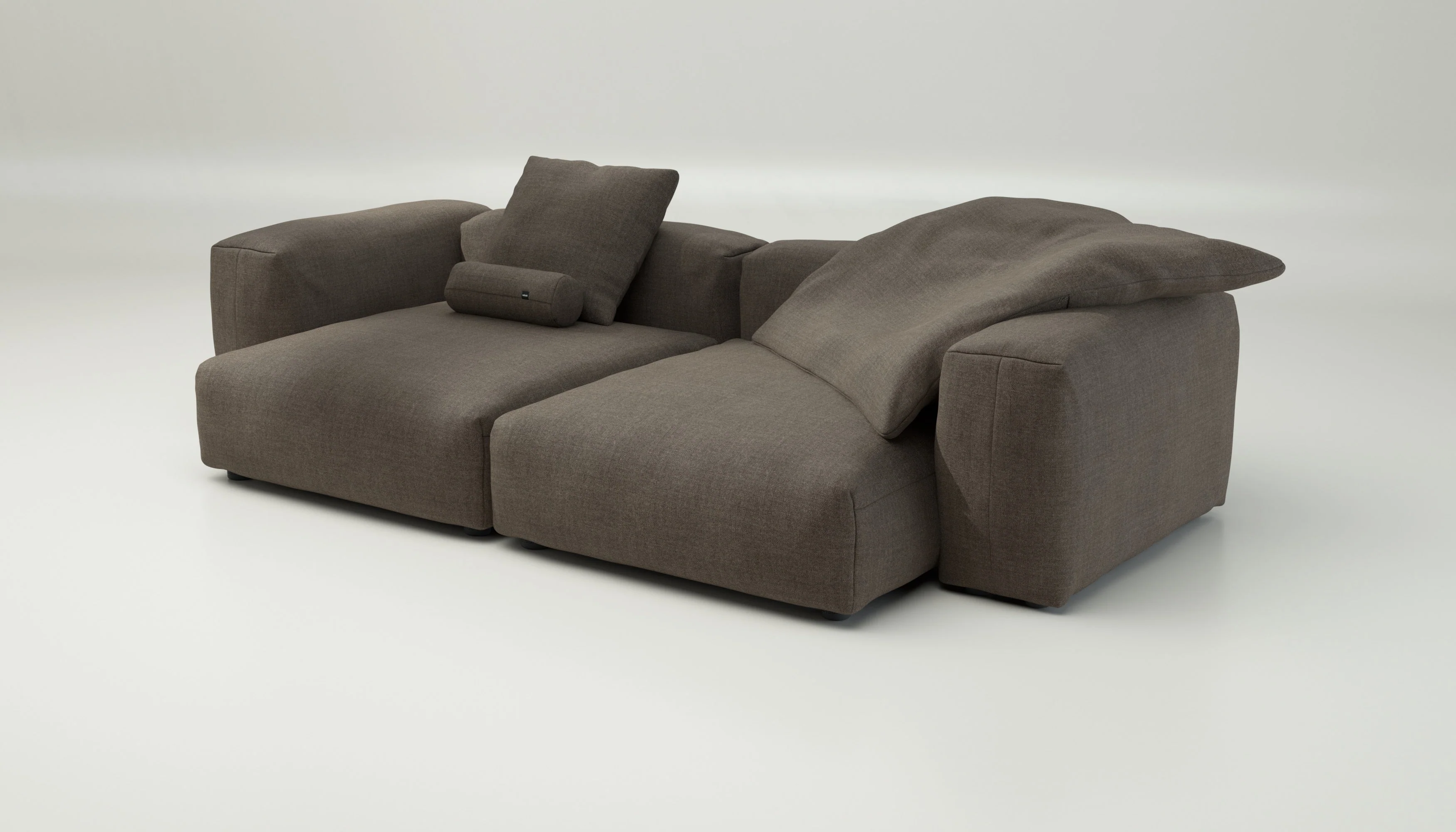 vetsak | Sofa Set 02 XLarge - Pique - Taupe | Modular Sofa | 3.5 Seater | Big Sofa - Image 3