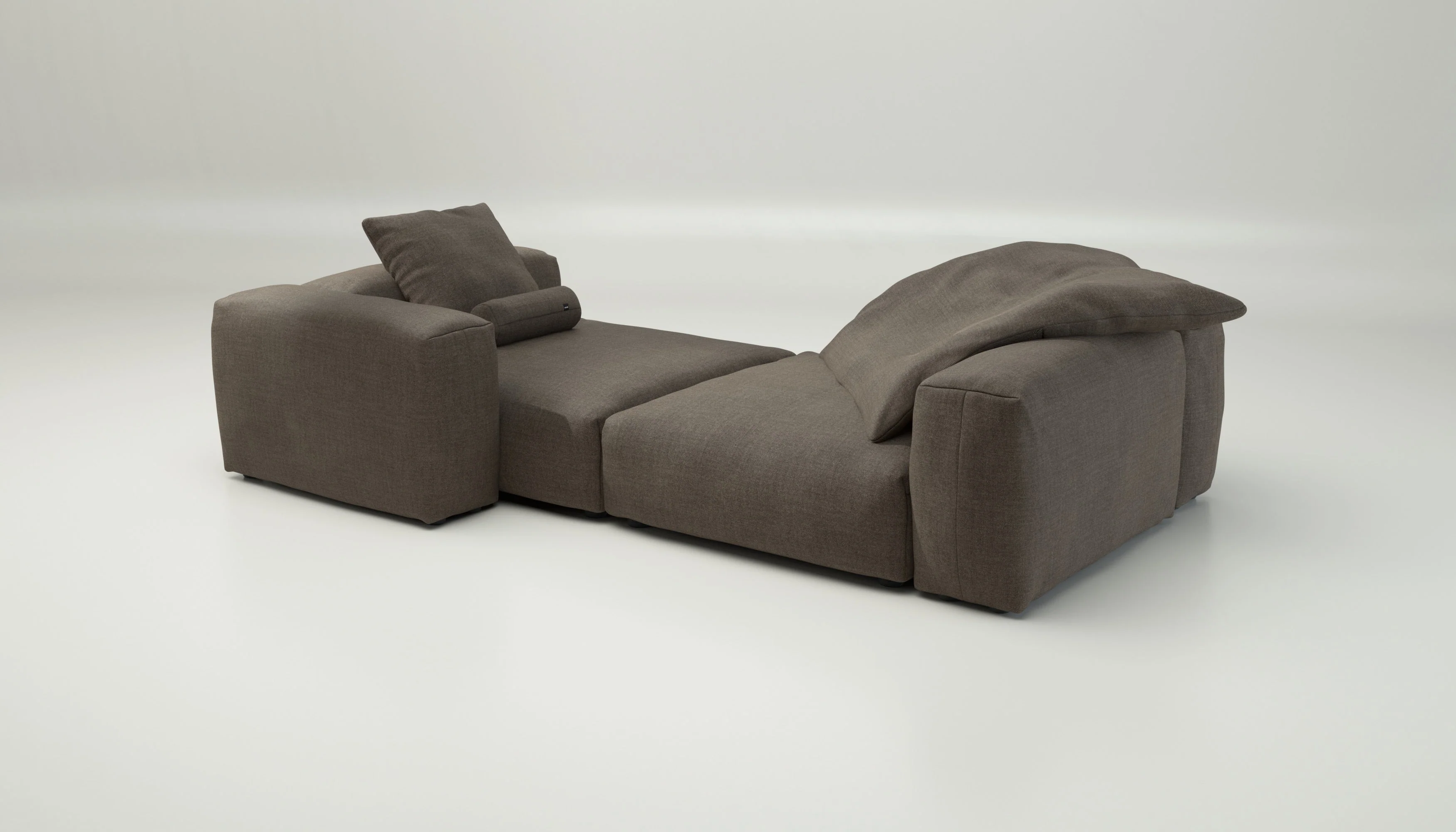 vetsak | Sofa Set 02 XLarge - Pique - Taupe | Modular Sofa | 3.5 Seater | Big Sofa - Image 4