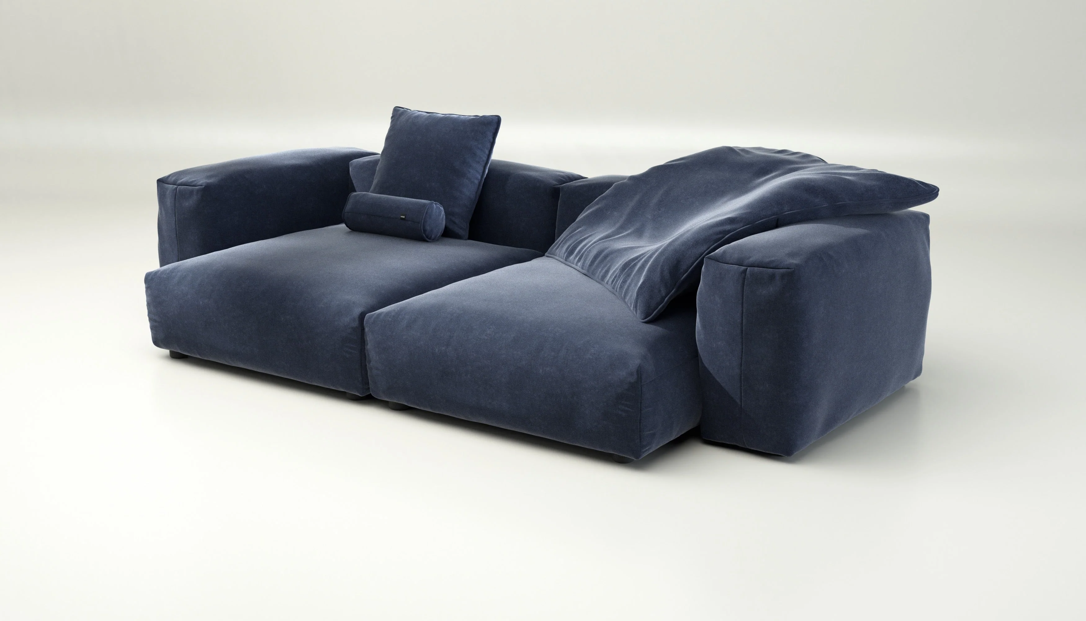 vetsak | Sofa Set 02 XLarge - Suave - Navy | Modular Sofa | 3.5 Seater | Big Sofa - Image 3