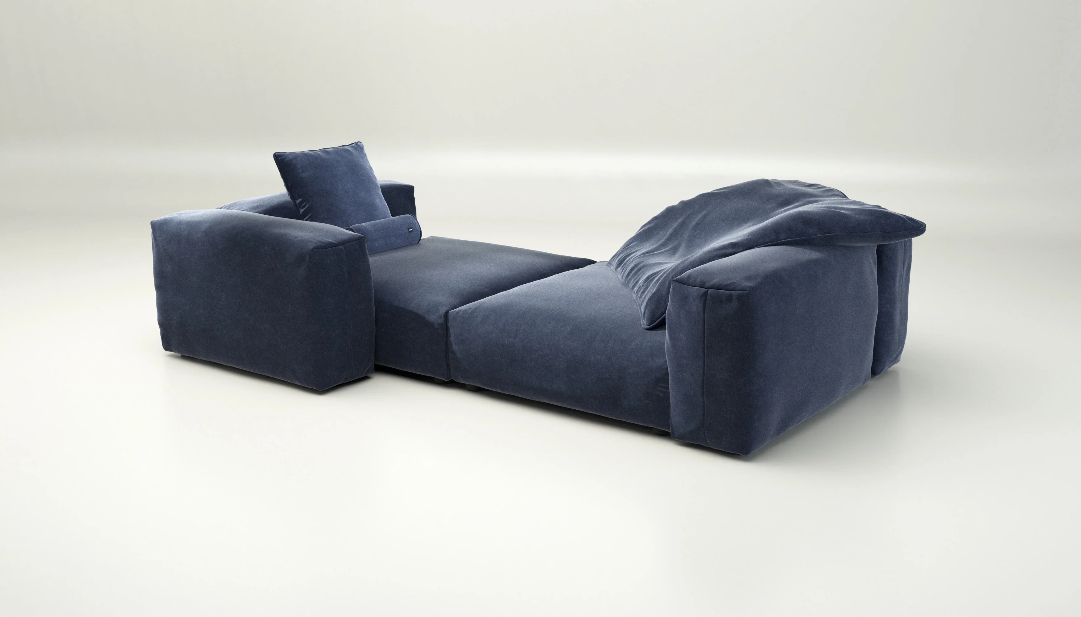 vetsak | Sofa Set 02 XLarge - Suave - Navy | Modular Sofa | 3.5 Seater | Big Sofa - Image 4