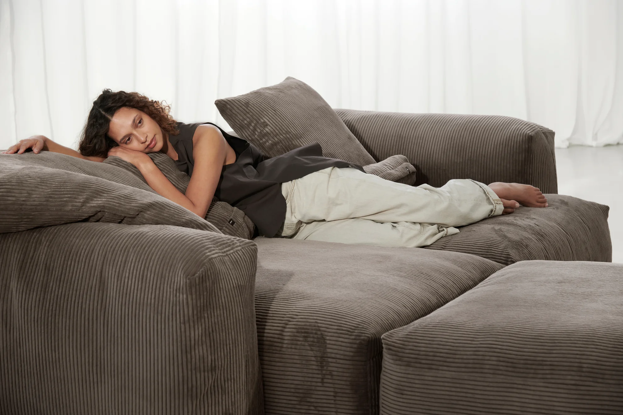 vetsak | Sofa Set 03 - Cord Velour - Mocha | Modulaire Sofa | 3.5 Zits | Big Sofa | Hoeksofa - Image 7