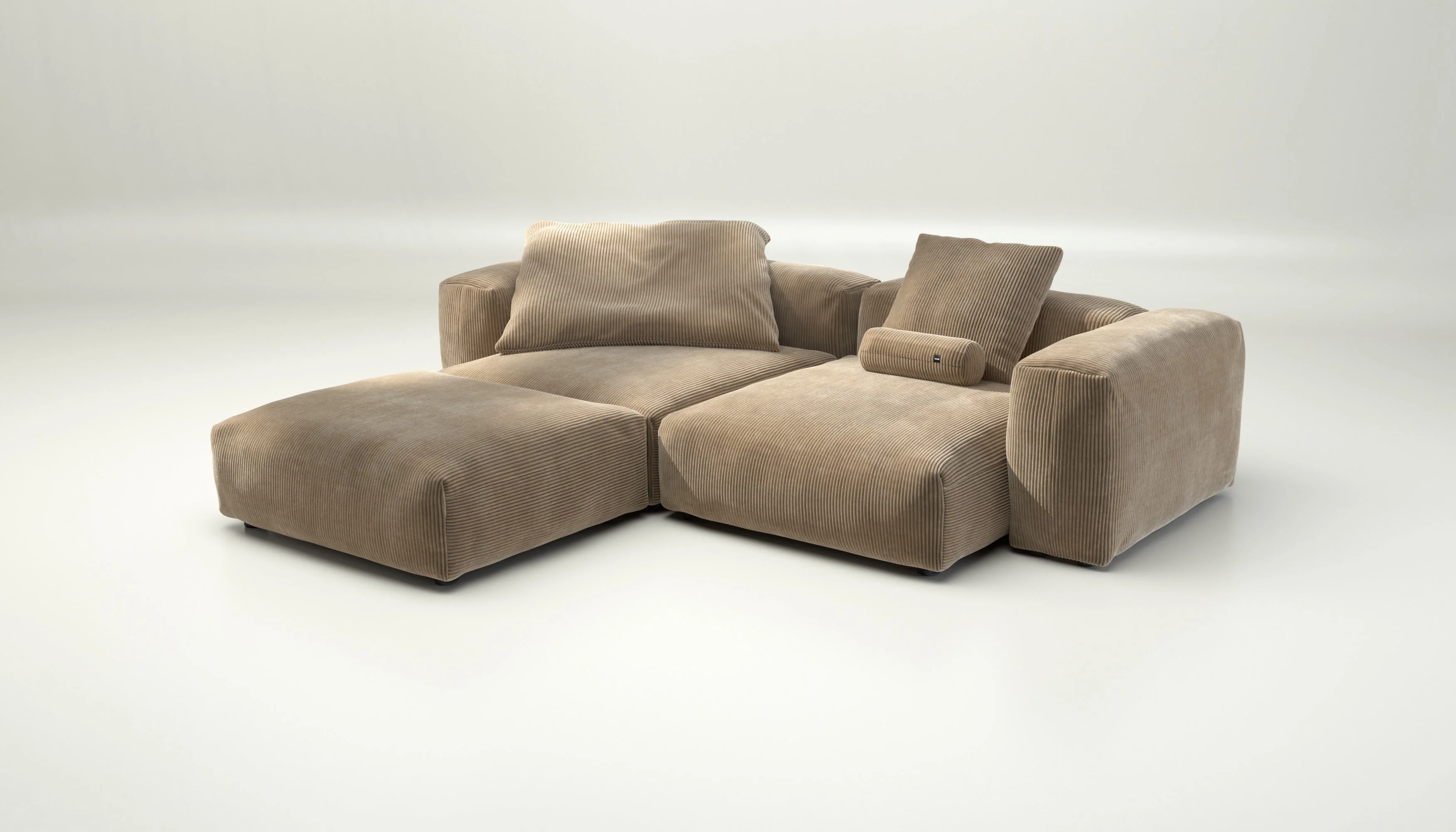 vetsak | Sofa Set 03 - Cord Velour - Sand | Modulaire Sofa | 3.5 Zits | Big Sofa | Hoeksofa - Image 3