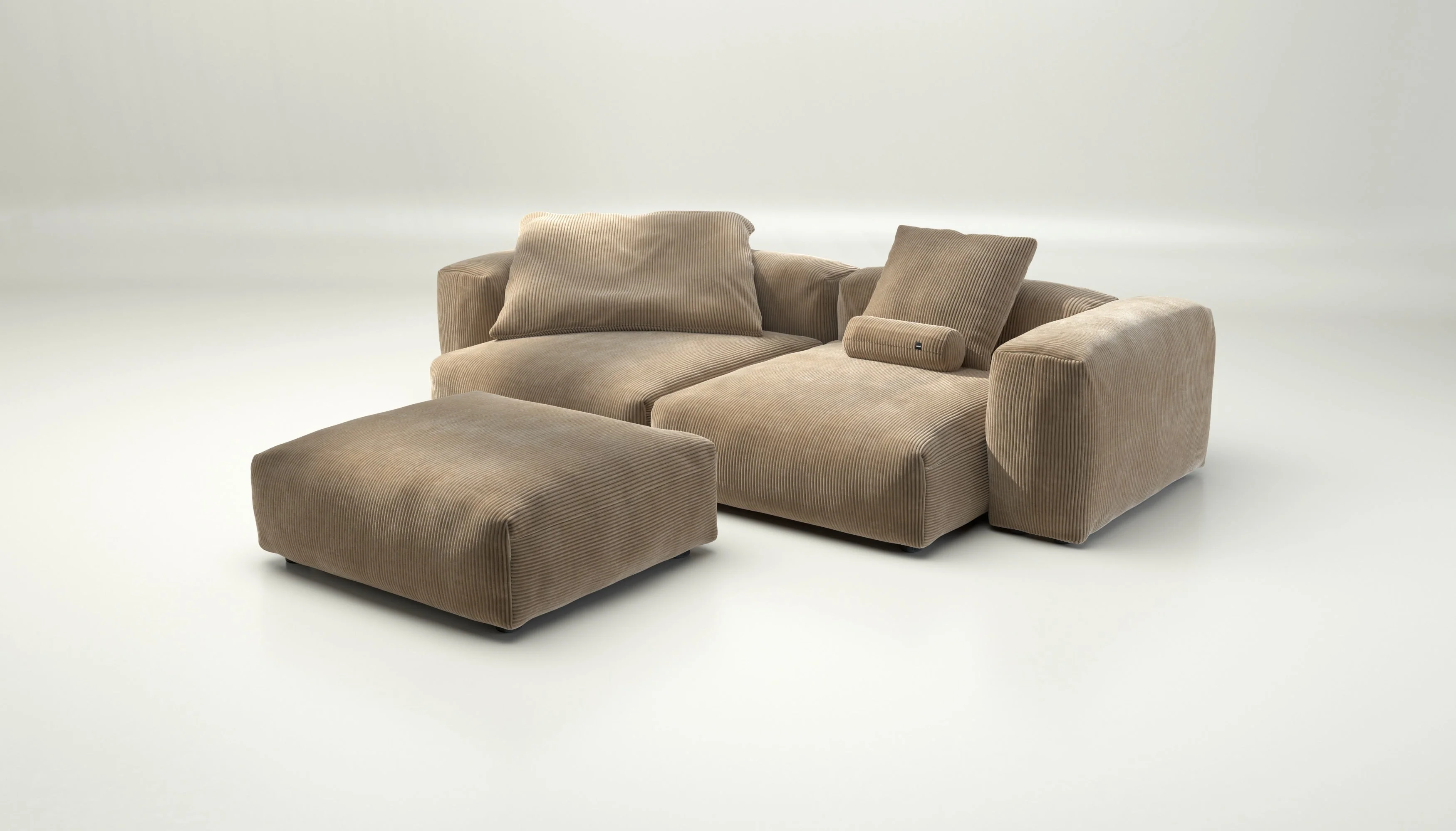 vetsak | Sofa Set 03 - Cord Velour - Sand | Modulaire Sofa | 3.5 Zits | Big Sofa | Hoeksofa - Image 4