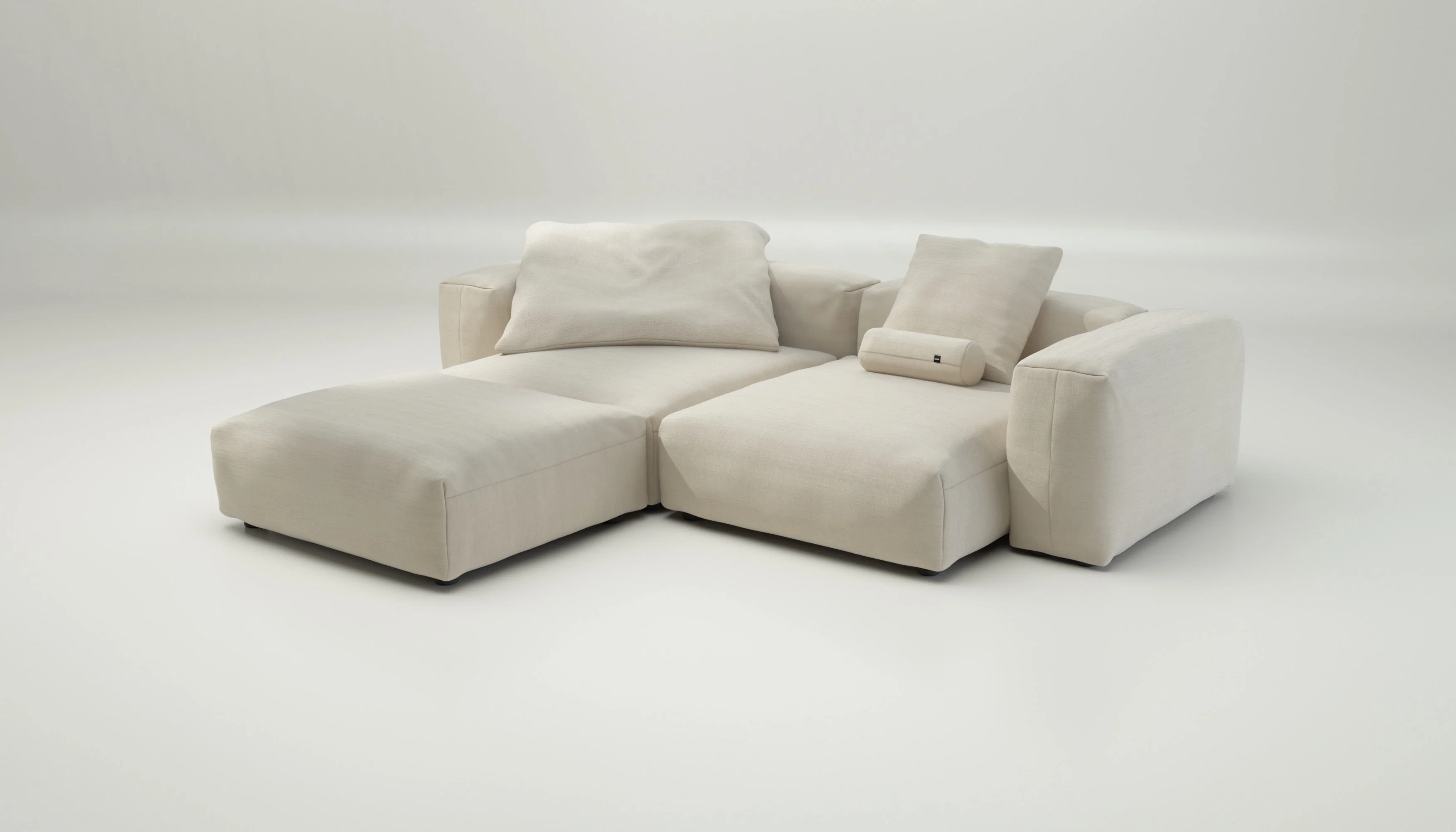 vetsak | Sofa Set 03 - Pique - Beige | Modular Sofa | 3.5 Seater | Big Sofa | Corner Sofa - Image 3