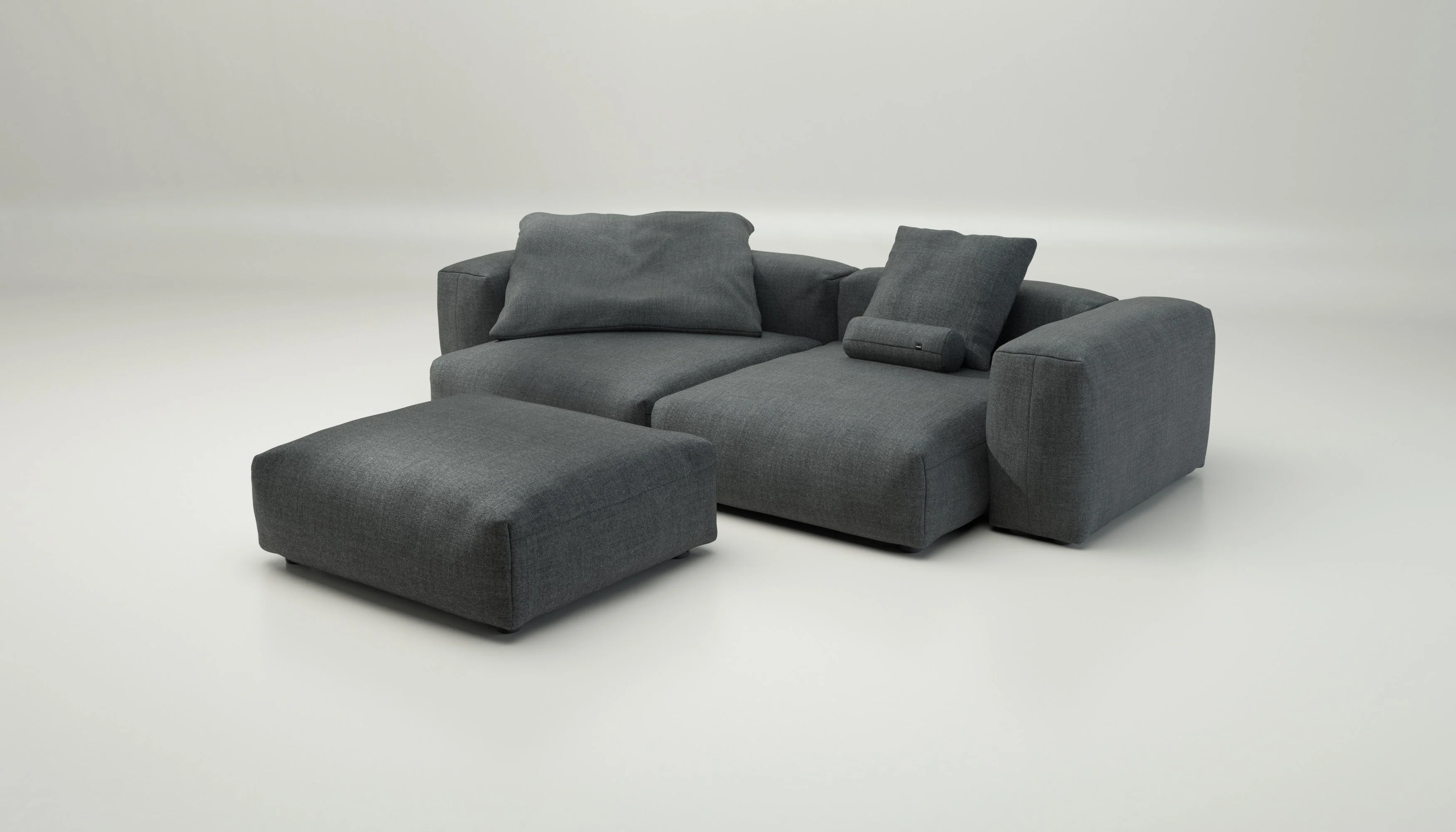 vetsak | Sofa Set 03 - Pique - Dark Grey | Modular Sofa | 3.5 Seater | Big Sofa | Corner Sofa - Image 4