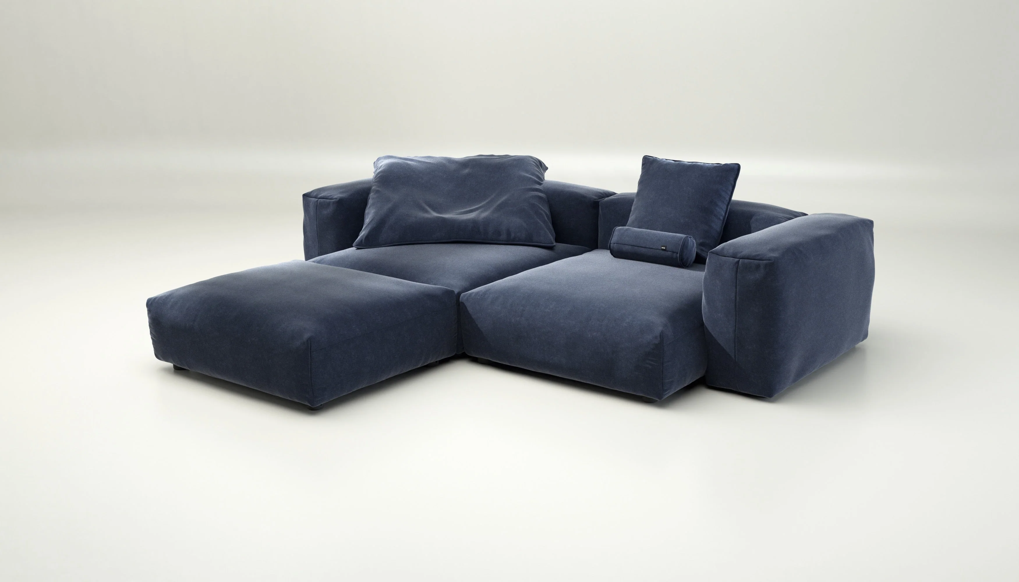 vetsak | Sofa Set 03 - Suave - Navy | Modular Sofa | 3.5 Seater | Big Sofa | Corner Sofa - Image 3