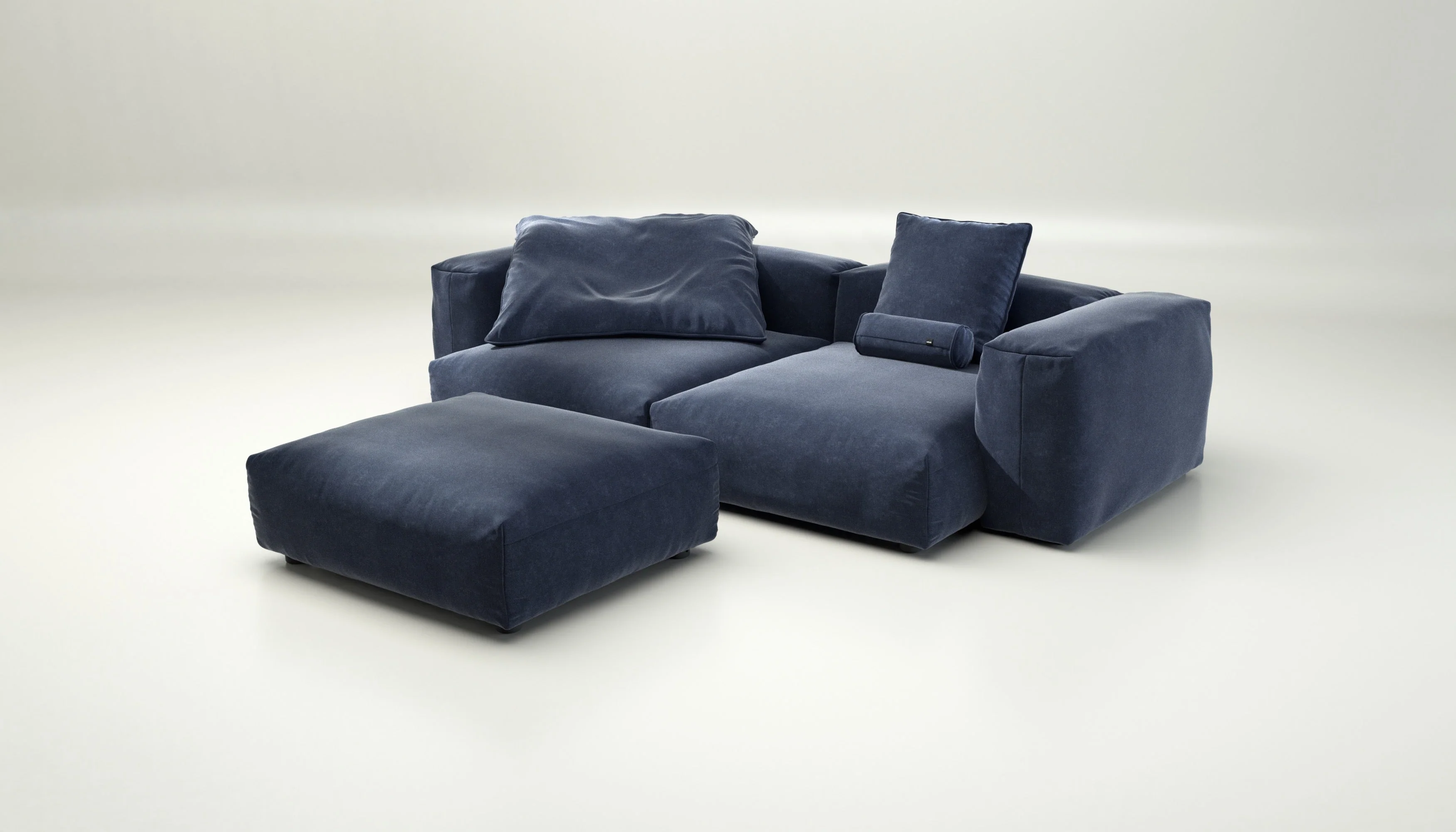 vetsak | Sofa Set 03 - Suave - Navy | Modular Sofa | 3.5 Seater | Big Sofa | Corner Sofa - Image 4