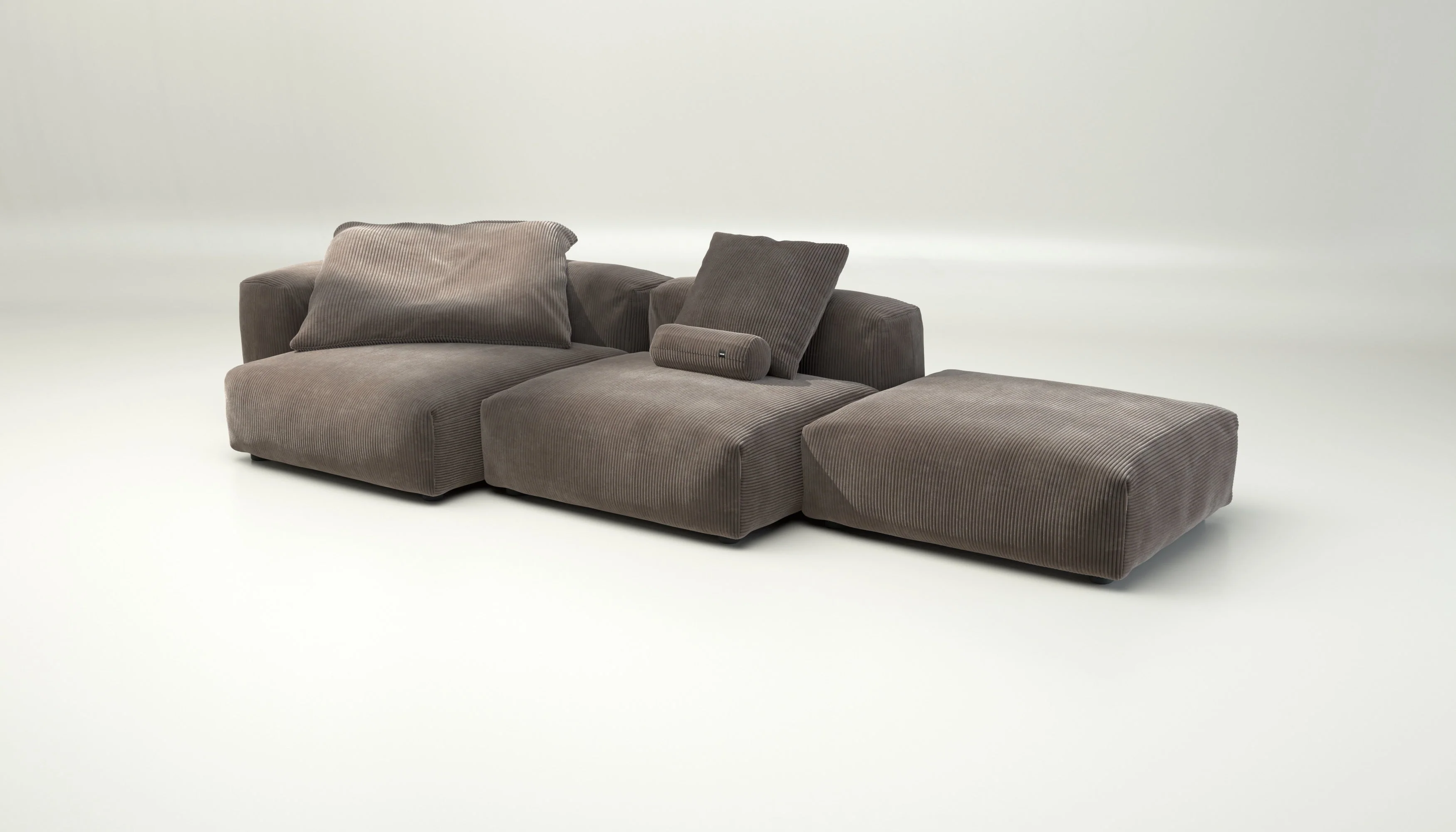 vetsak | Sofa Set 04 - Cord Velour - Mocha | Modulaire Sofa | 5 Zits | Big Sofa - Image 4