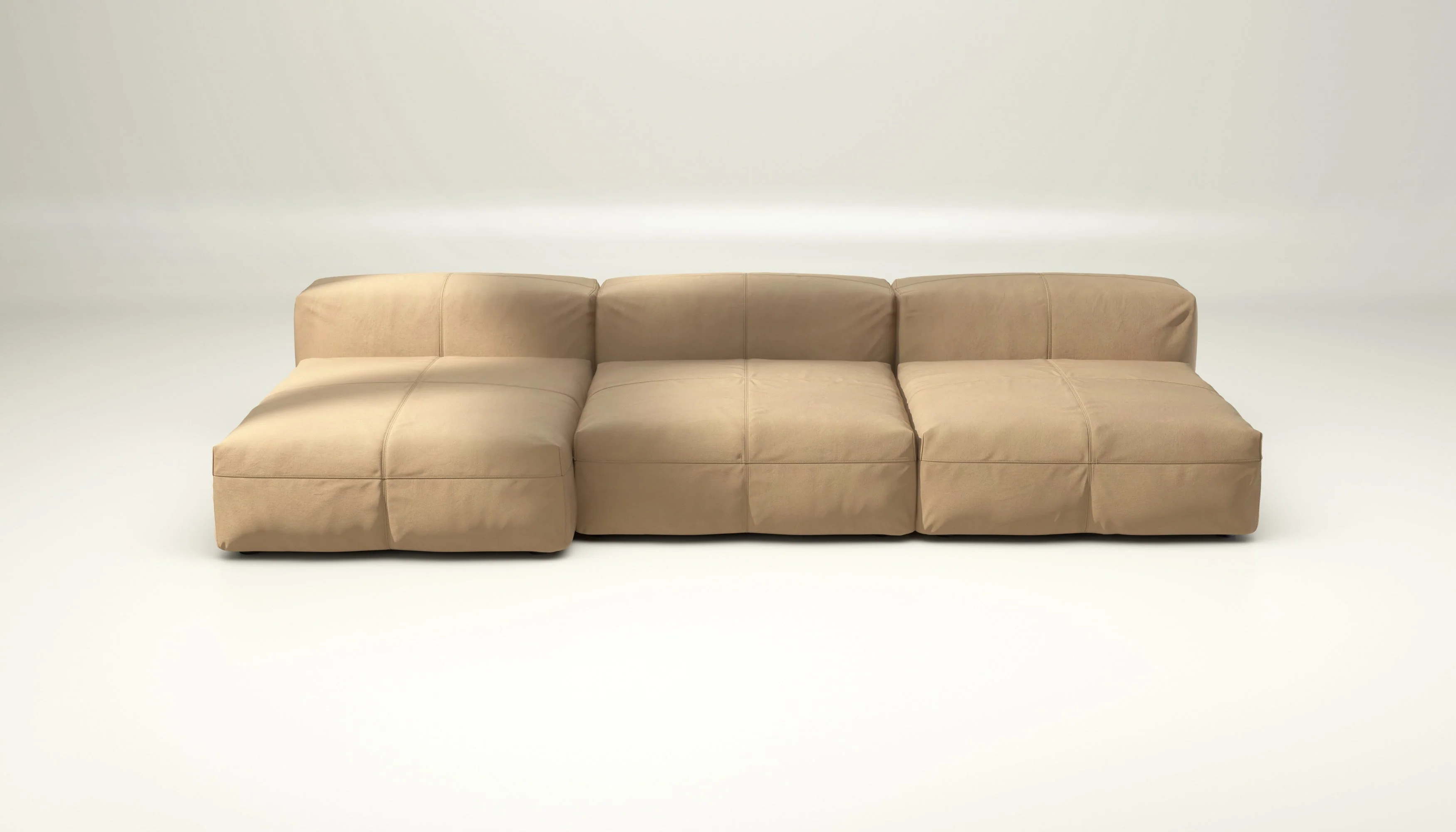 vetsak | Sofa Set 04 - Leather - Beige | Modulaire Sofa | 5 Zits | Big Sofa - Image 2